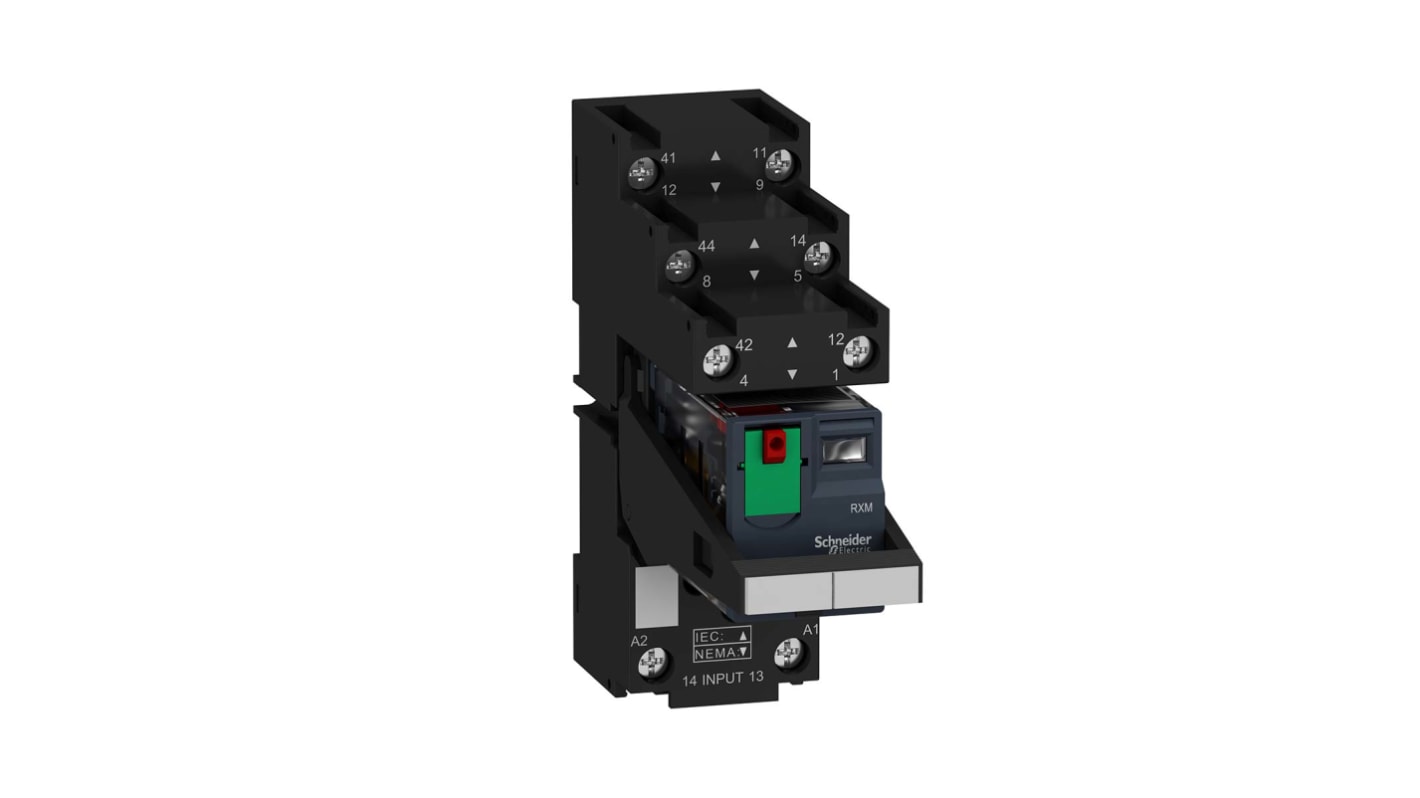 Schneider Electric Harmony Relay RXM Series Interface Relay, DIN Rail Mount, 230V ac Coil, DPDT, 2-Pole