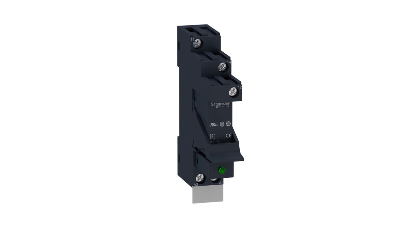 Schneider Electric Harmony Relay RSB Series Interface Relay, DIN Rail Mount, 120V ac Coil, SPDT, 12A Load