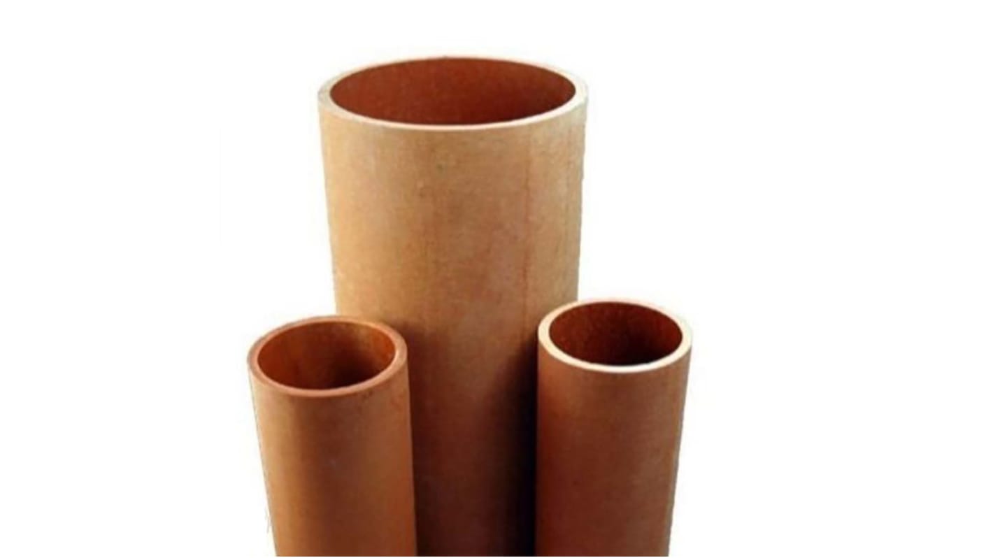 RS PRO Brown Round Paper Laminated Plastic, 1.2m x 15.8mm OD x 9.5mm ID x 15.8mm x 6.3mm