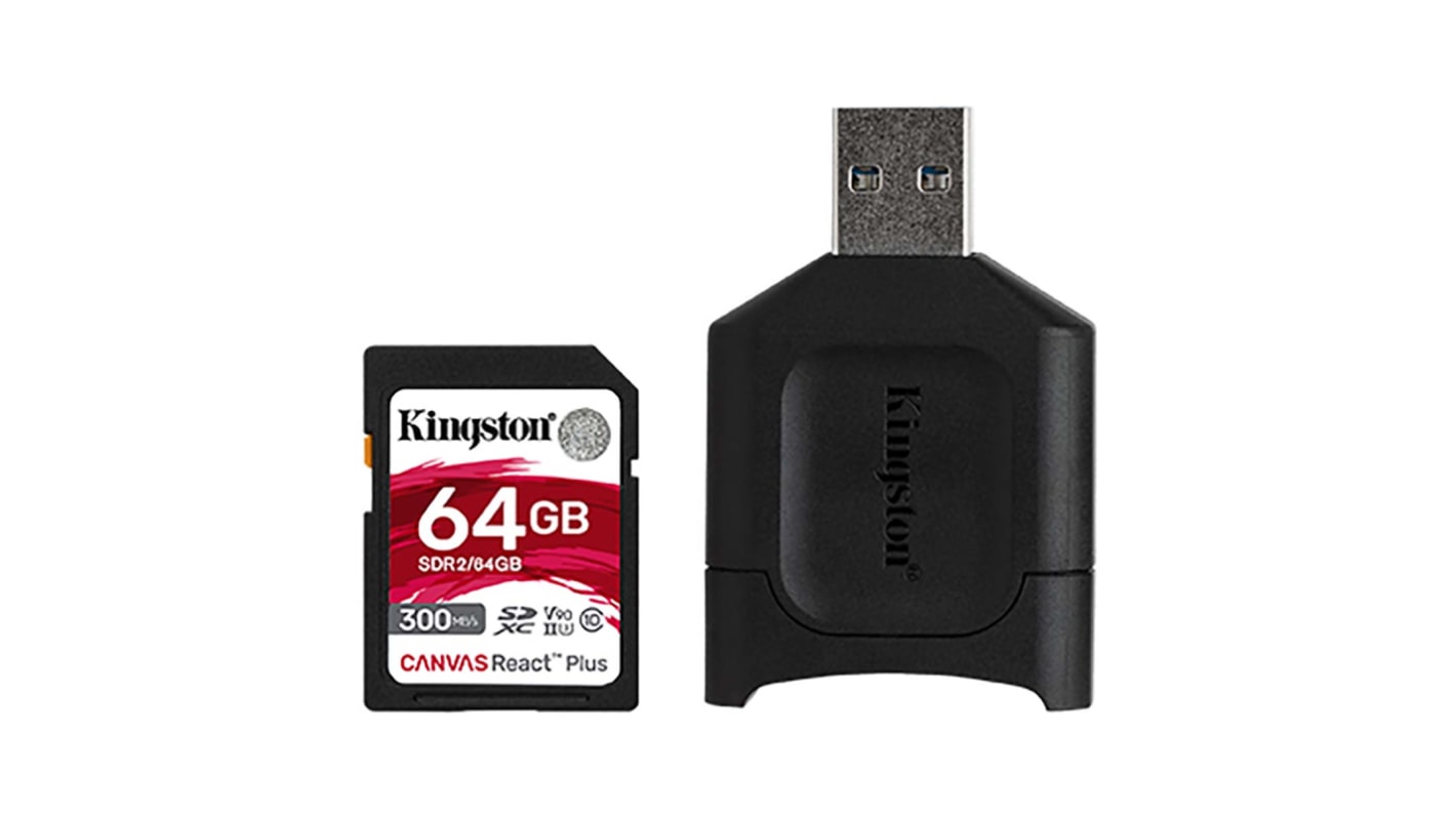 Kingston 64 GB SDXC SD Card, A1, Class 10, U3, UHS-II, V90