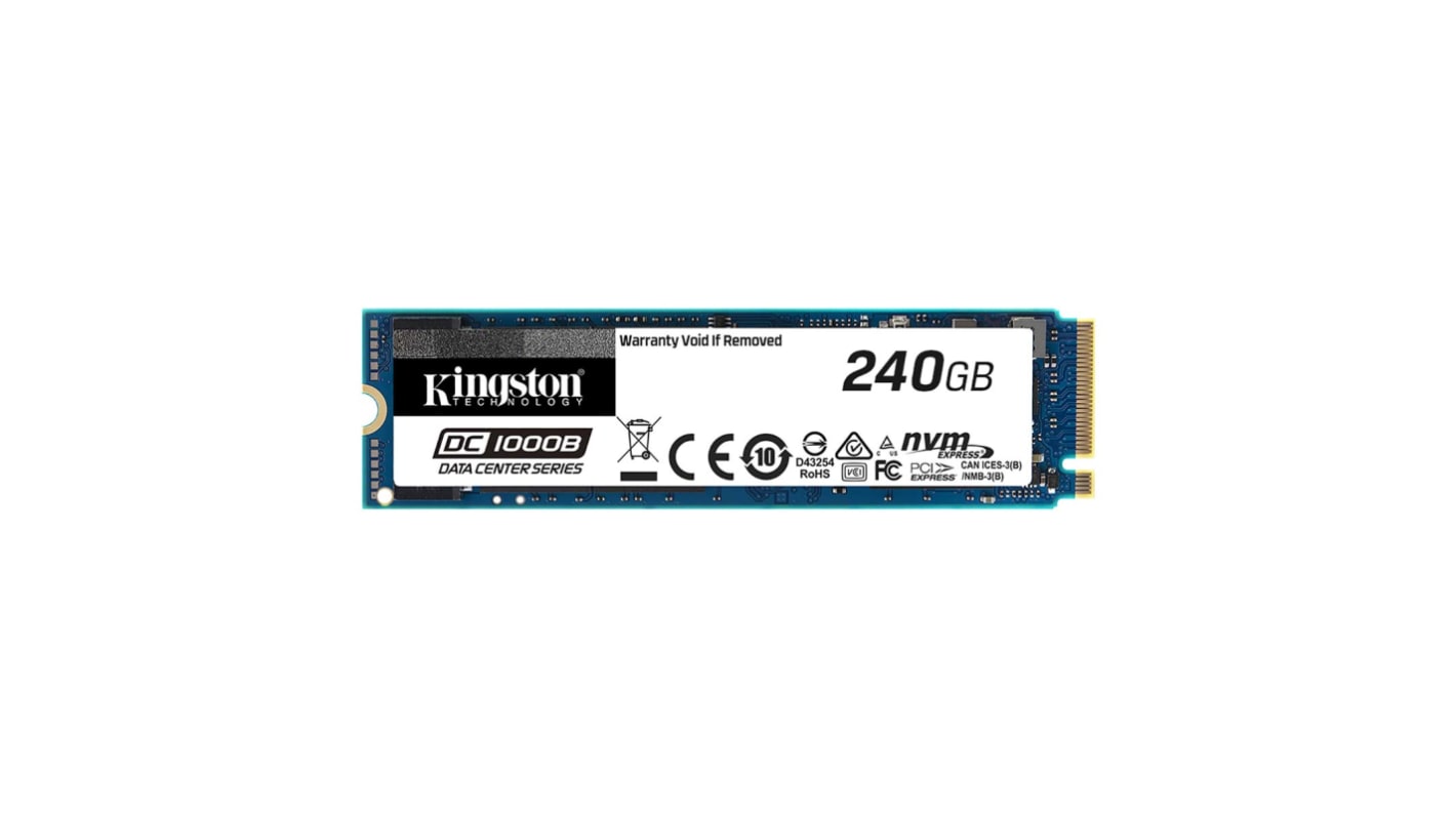 Disco duro SDD interno M.2 (2280) Kingston de 240 GB, NVMe PCIe Gen 3 x 4, 3D TLC