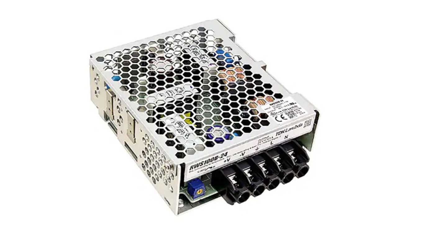 TDK-Lambda Switching Power Supply, RWS100B-24, 24V dc, 4.5A, 108W, 1 Output, 230V ac Input Voltage