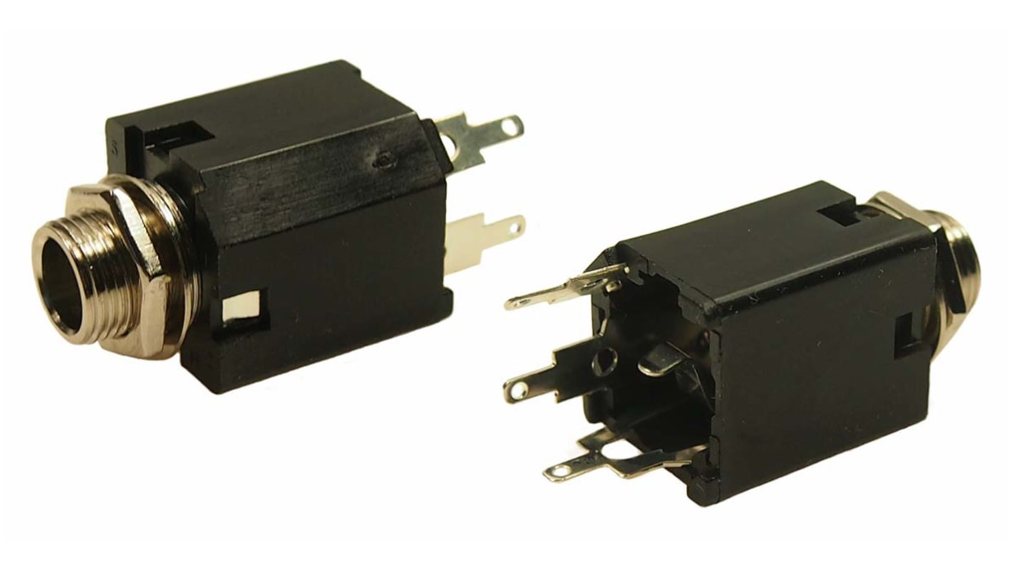 Conector jack mono de 6.35 mm Hembra RS PRO, Montaje en PCB
