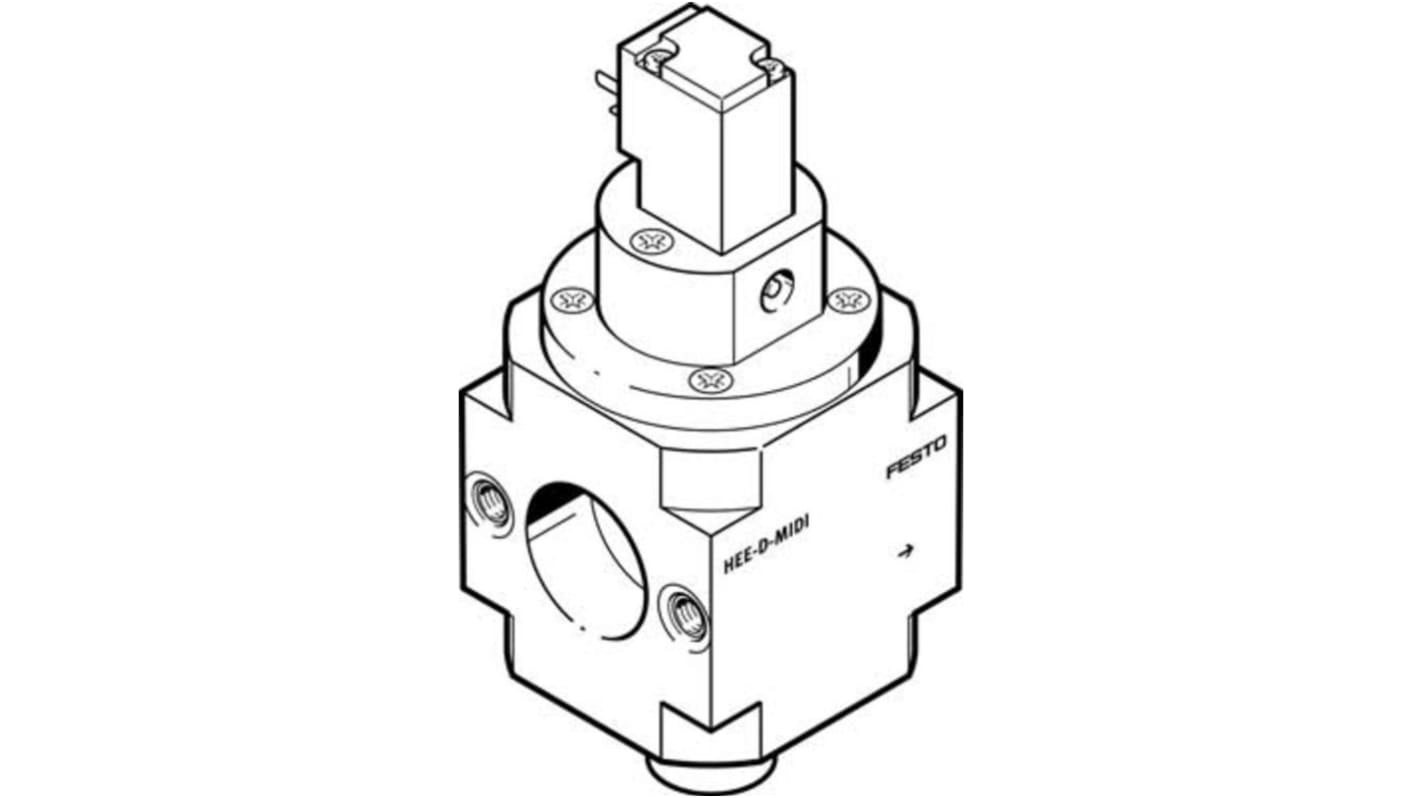 Festo 3/2 Closed, Monostable Pneumatic Manual Control Valve HEE Series, G 1/4, 1/4, 172960