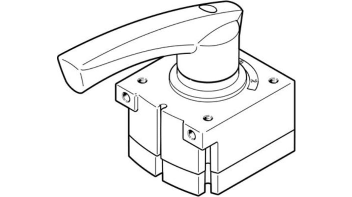 Valvola pneumatica a controllo manuale Festo, 4/3 Closed, con Leva ad asta, G 1/8