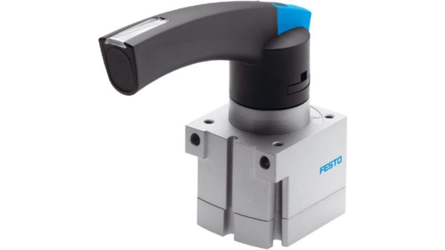 Festo Rod Lever 4/3 Exhausted Pneumatic Manual Control Valve VHER Series, G 1/4, 1/4in, 3515640