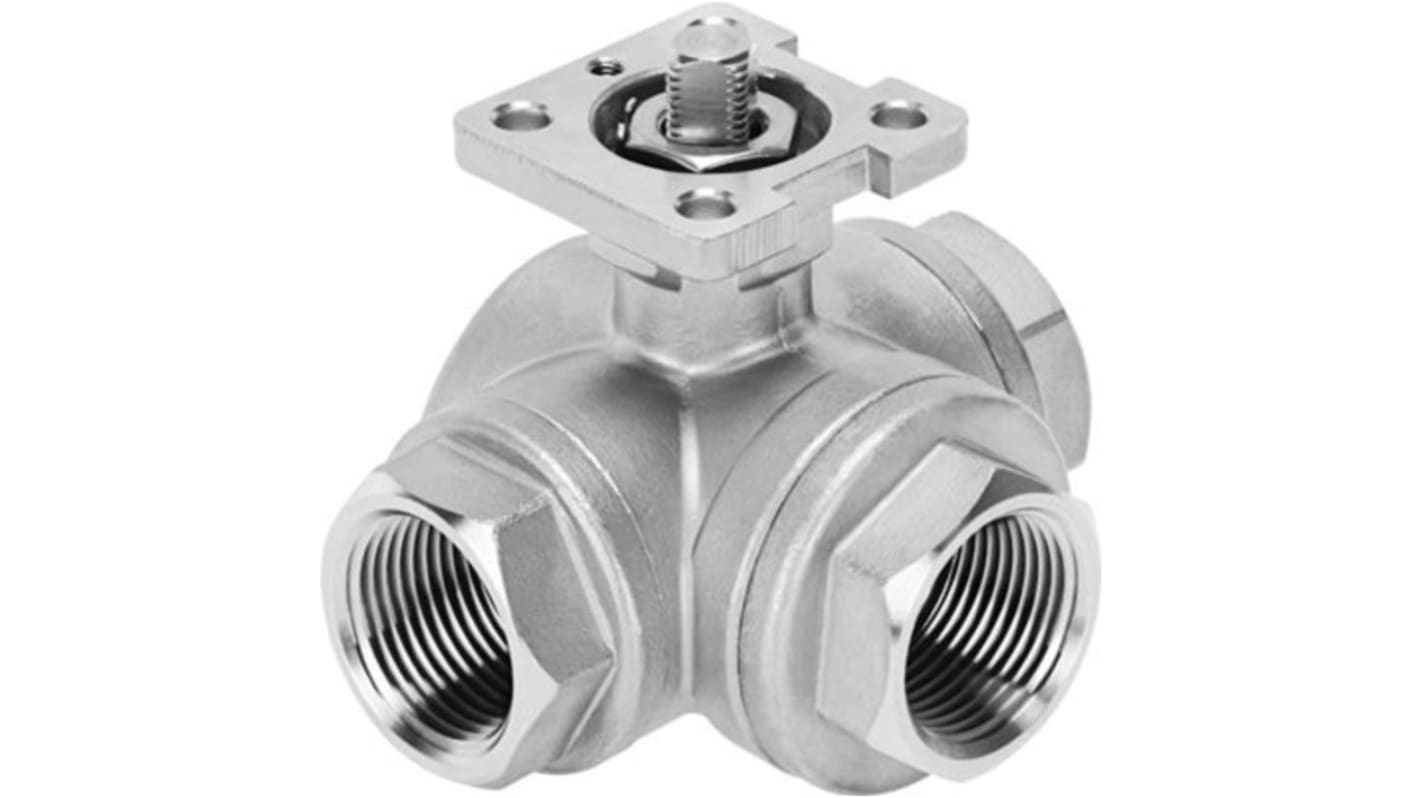 Festo Stainless Steel 3 Way, Ball Valve, Threaded, NPT 1in, 25mm