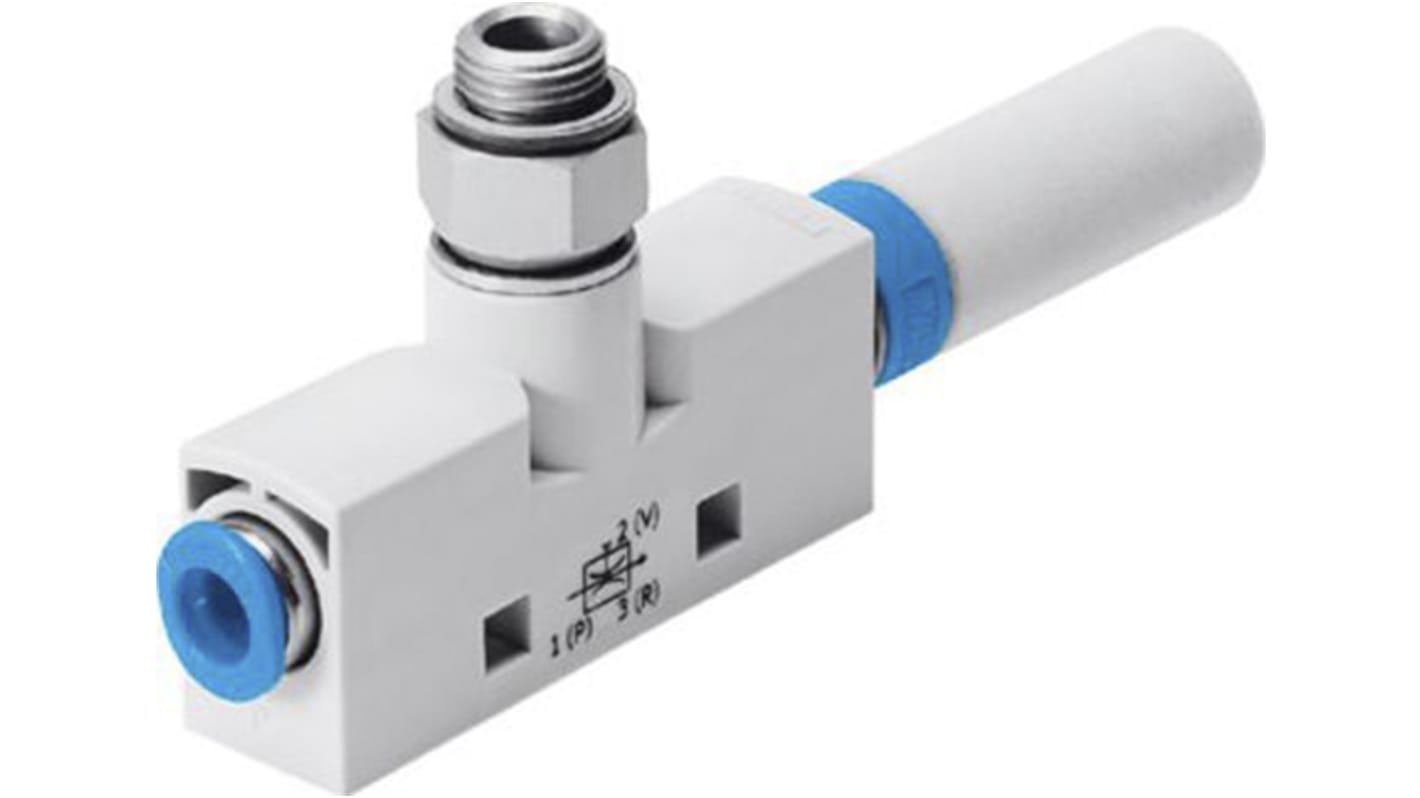 Pompa per vuoto Festo VN-05-L-T3-PQ2-VA4-RO1, Ø ugello 0.45mm, pressione vuoto max 5bar, aspirazione max 15.7L/min,