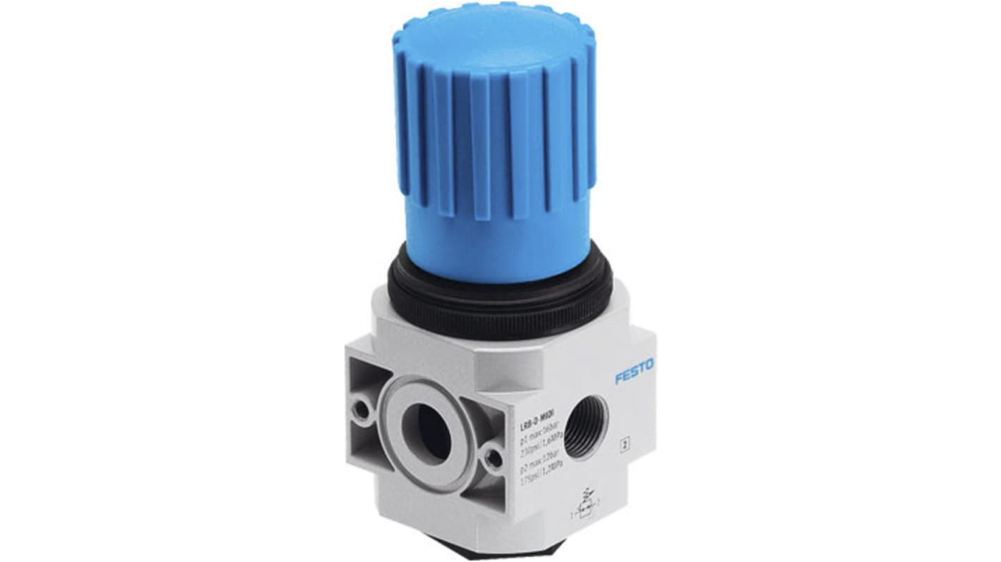 Festo G 1/4 Pneumatic Regulator - 0.5bar to 7bar, 16bar max. input, 197534