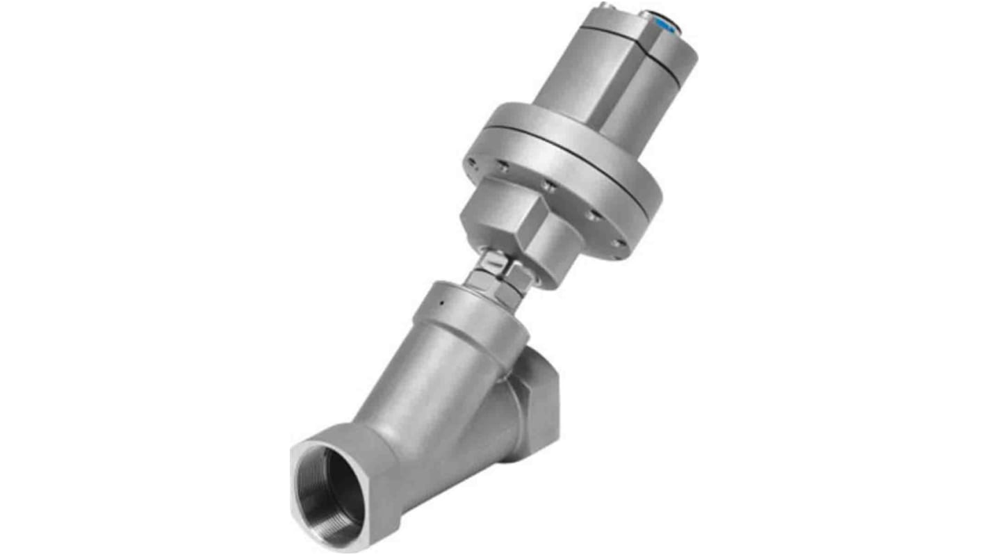 Válvula de accionamiento neumático Festo, VZXA-B-TS7-1 1/4"-M2-V14T-25-M-90-26-V4 Asiento de ángulo