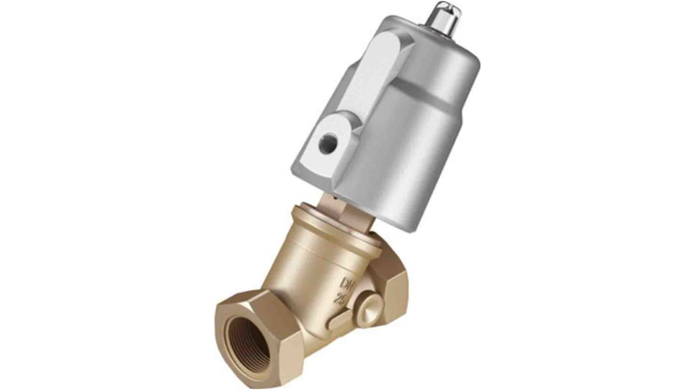 Festo Angle Seat type Pneumatic Actuated Valve, G 1/8in to G 1-1/2in, 16 bar