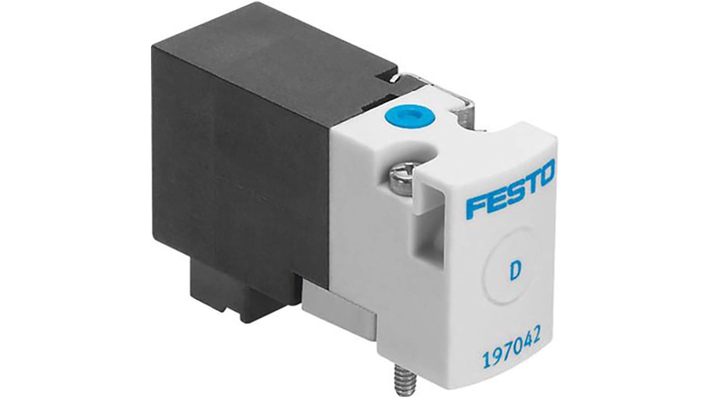 Festo 2/2 Closed, Monostable Pneumatic Solenoid/Pilot-Operated Control Valve - Electrical MHA1 Series, 197044