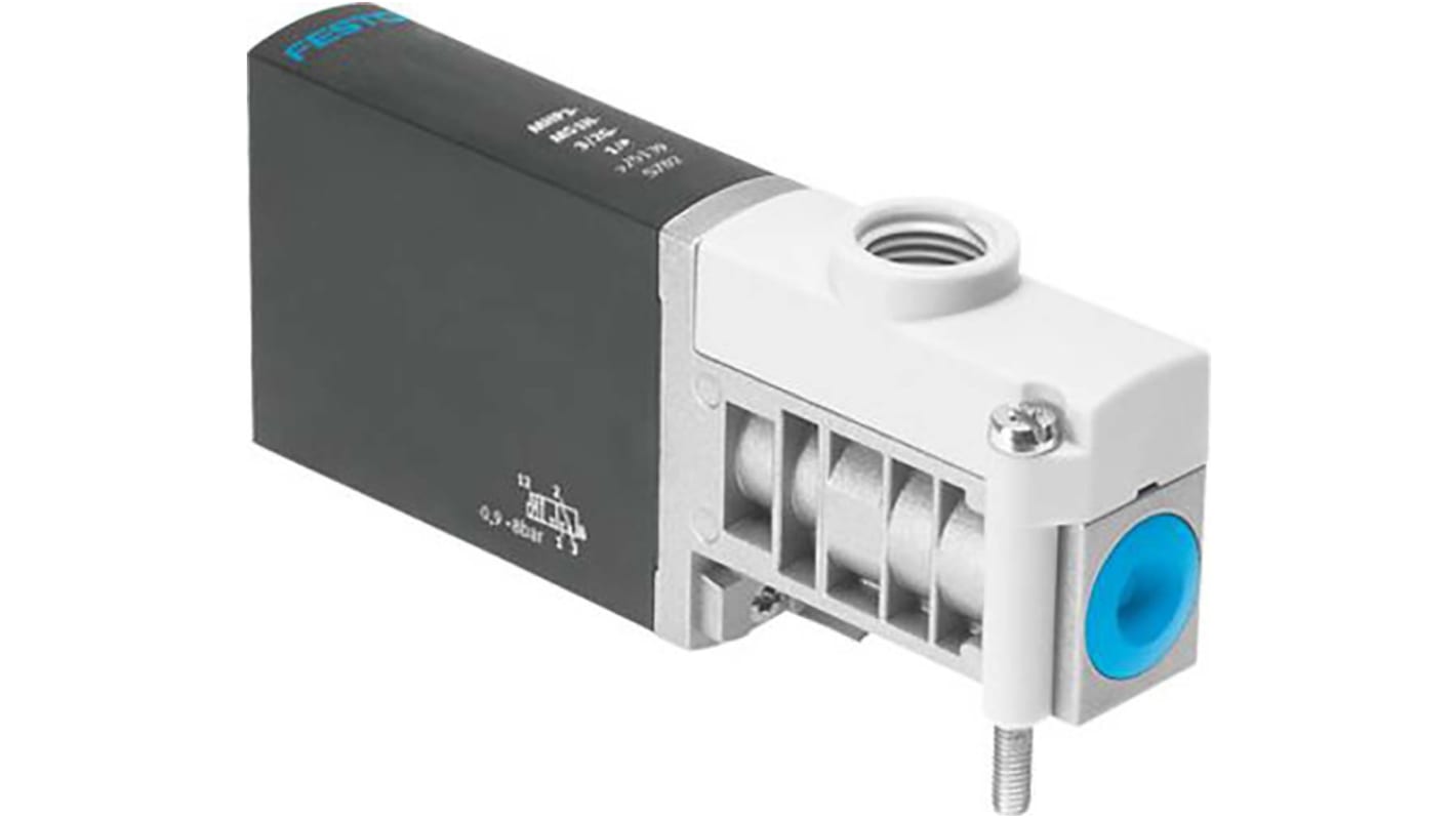 Festo 3/2 Open, Monostable Pneumatic Solenoid/Pilot-Operated Control Valve - Electrical MHP3 Series, 525158