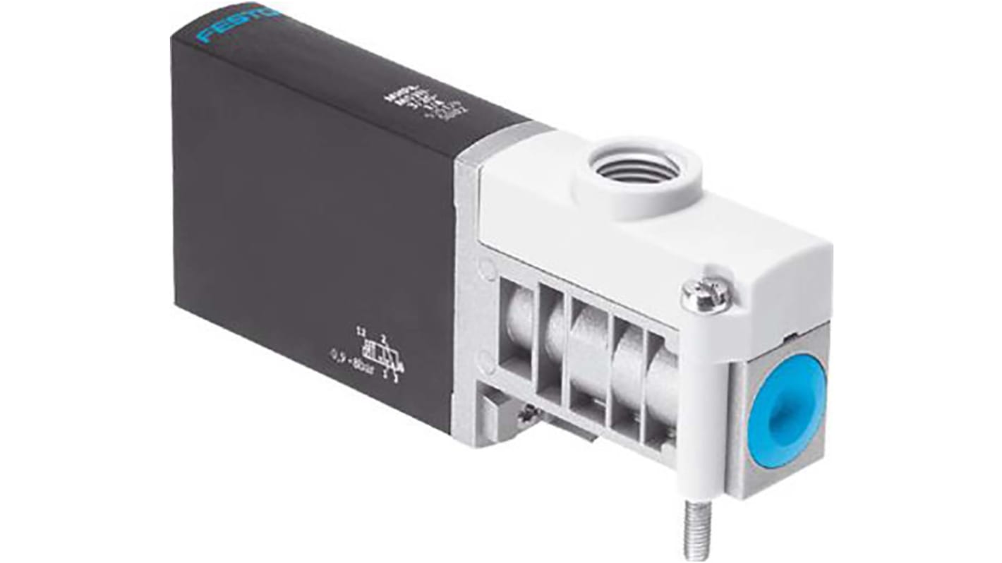 Festo 3/2 Closed, Monostable Pneumatic Solenoid/Pilot-Operated Control Valve - Electrical MHP4 Series, 525178