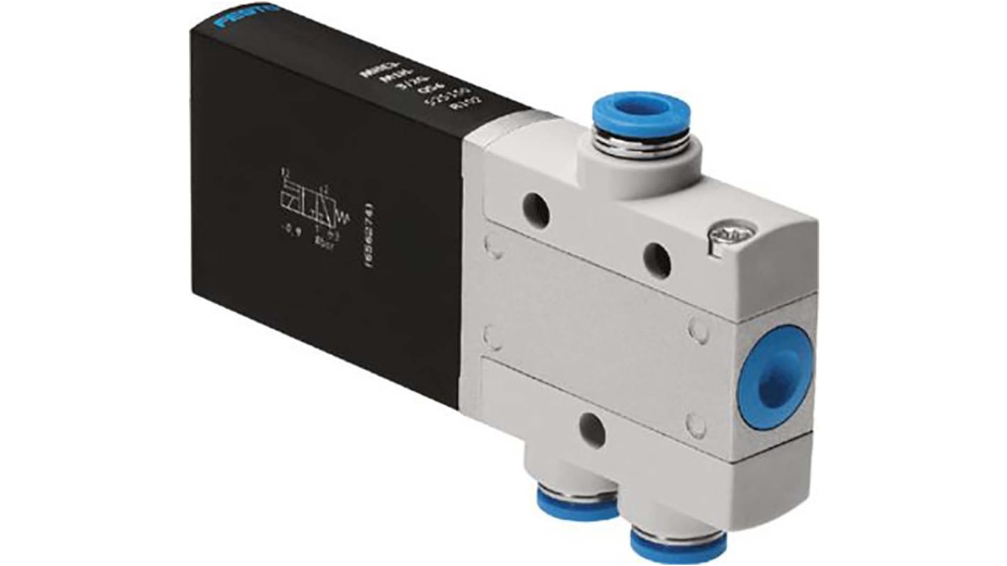 Festo 3/2 Open, Monostable Pneumatic Solenoid/Pilot-Operated Control Valve - Electrical MHE3 Series, 525170