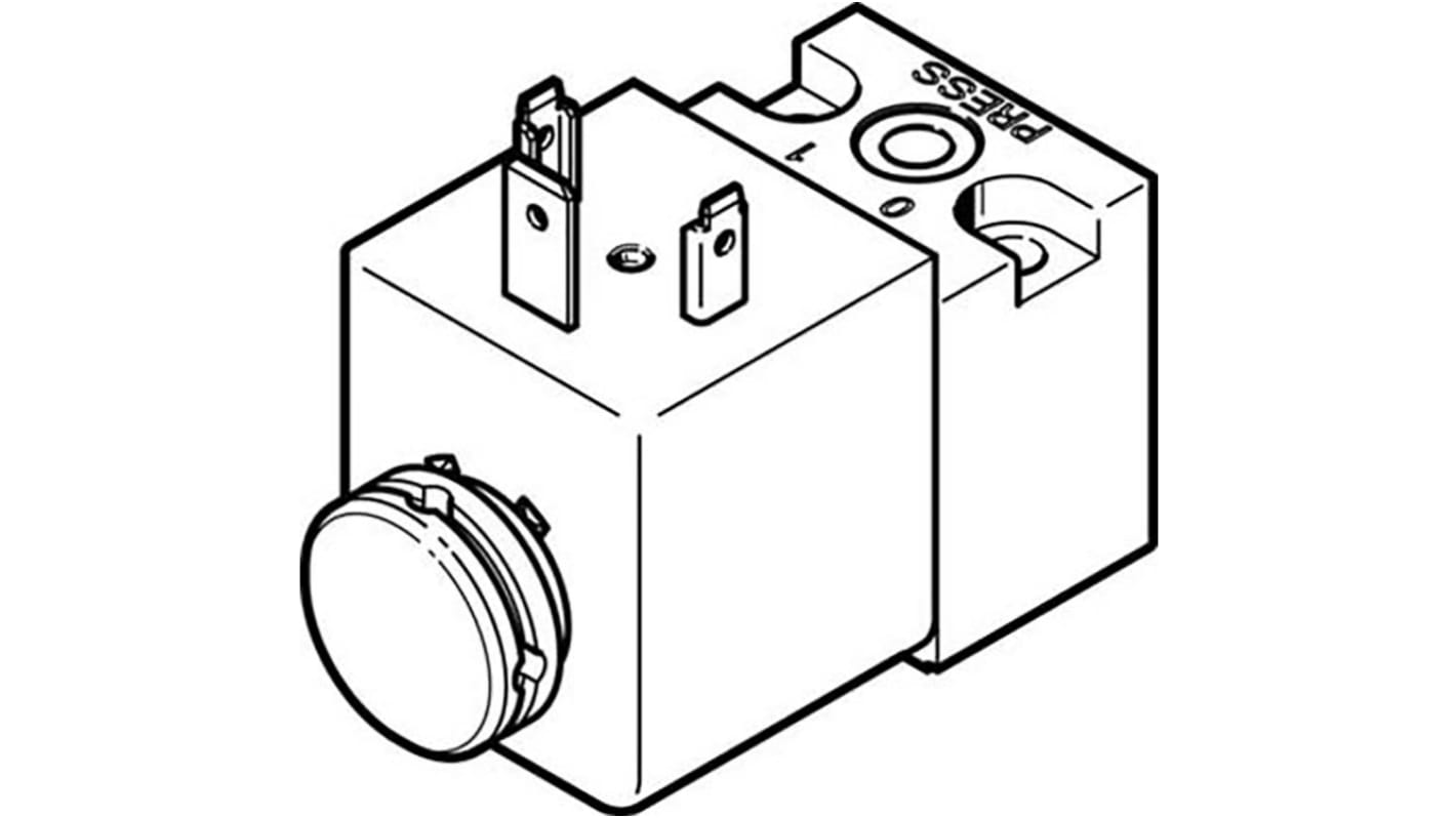 Válvula de control de accionamiento piloto de solenoide neumática Festo, Serie MDH, Función 3/2 Closed, Monostable,