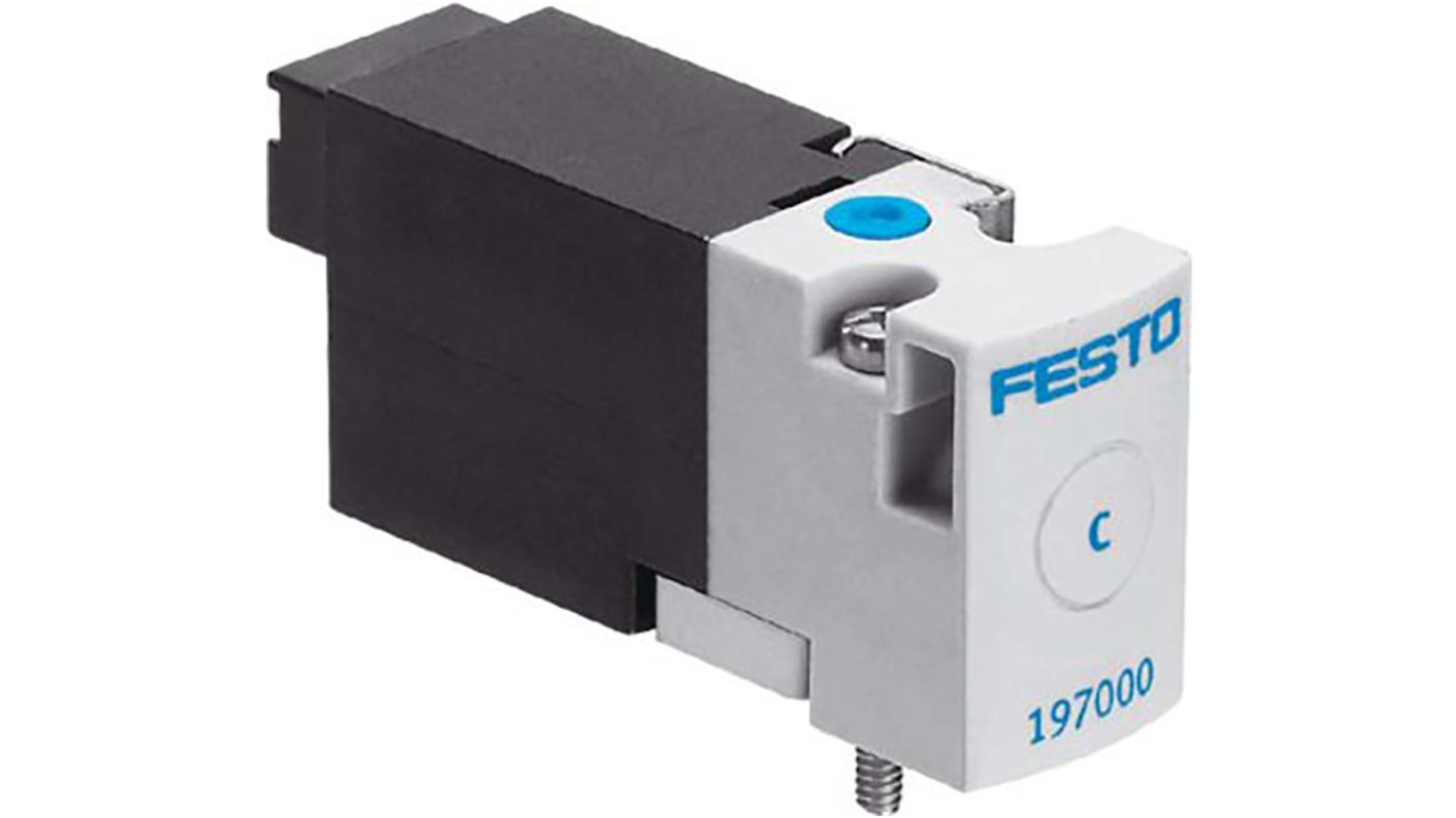 Festo 2/2 Closed, Monostable Pneumatic Solenoid/Pilot-Operated Control Valve - Electrical MHA1 Series, 197037