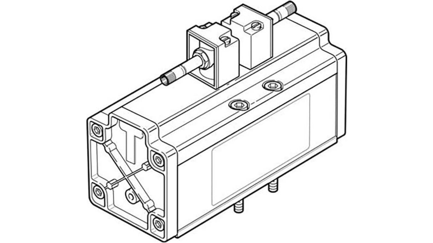 Festo 5/3 Closed Pneumatic Solenoid/Pilot-Operated Control Valve - Electrical MDH Series, 14546