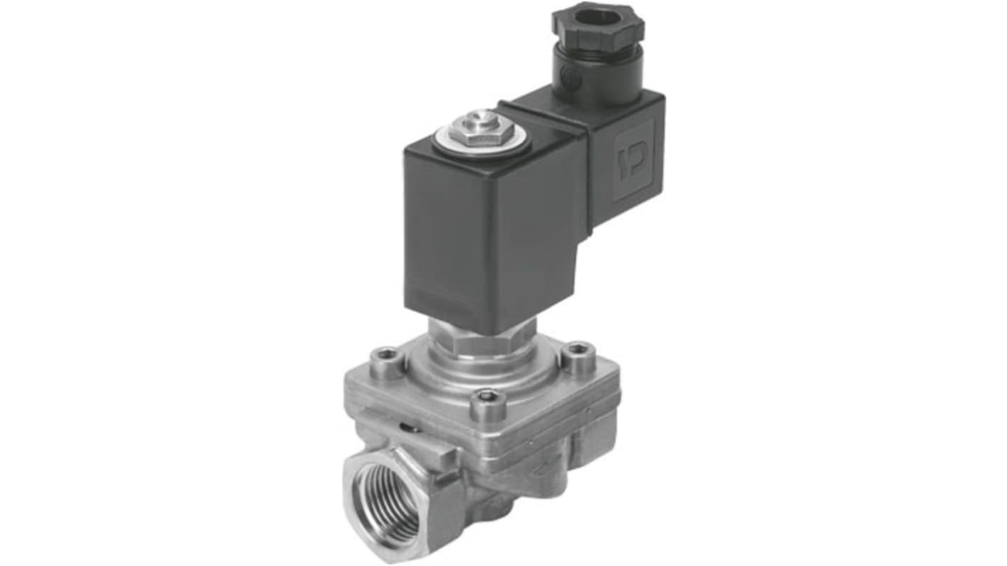 Festo 2/2 Closed, Monostable Pneumatic Solenoid/Pilot-Operated Control Valve - Electrical G 1/2 VZWF Series, 1492344