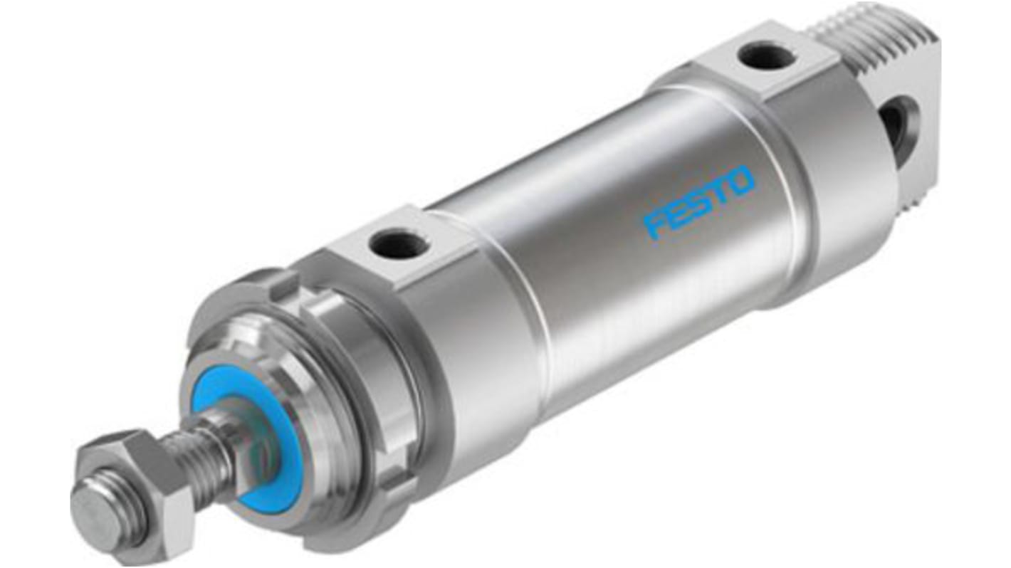 Festo Pneumatic Roundline Cylinder - 559317, 50mm Bore, 50mm Stroke, DSNU Series, Double Acting