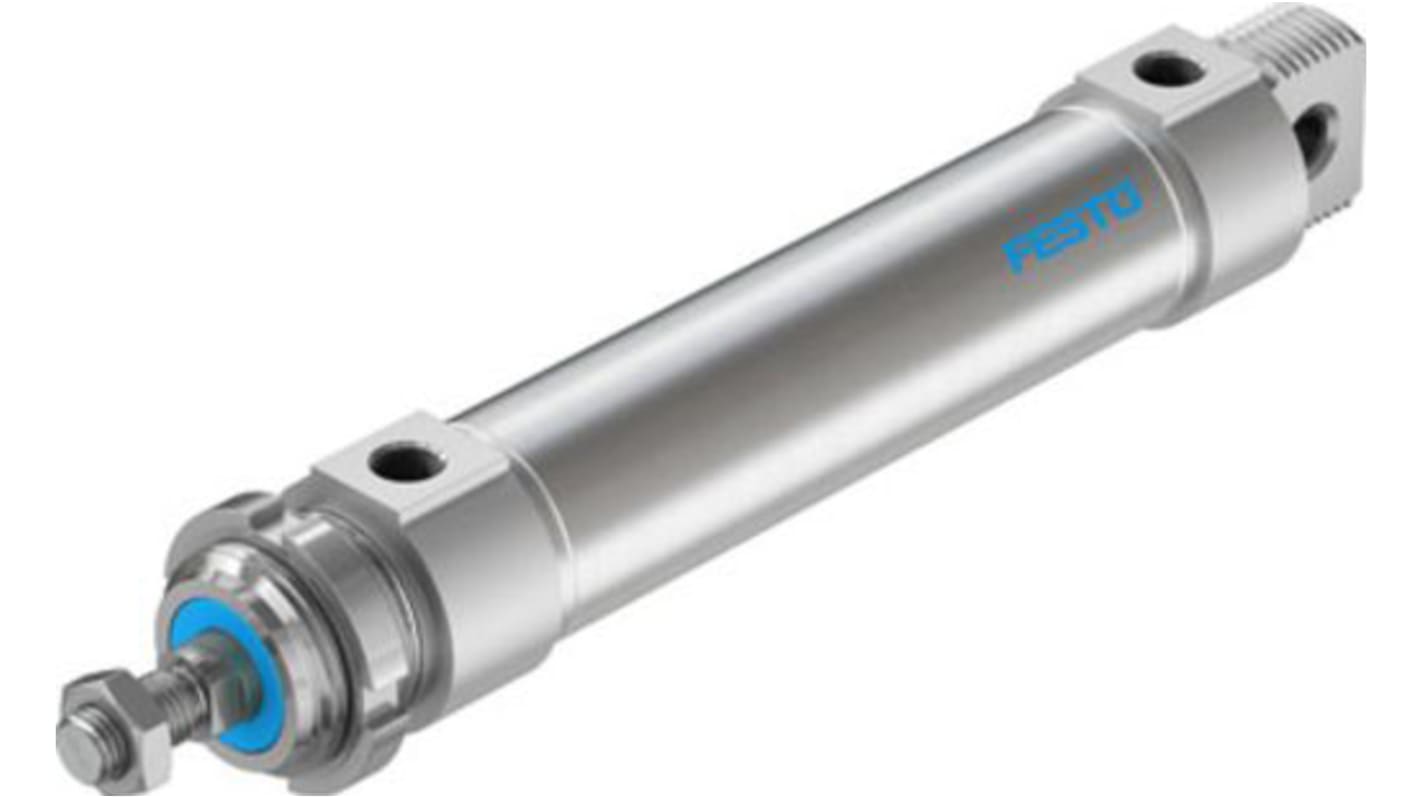 Festo Pneumatic Roundline Cylinder - 196035, 40mm Bore, 125mm Stroke, DSNU Series, Double Acting