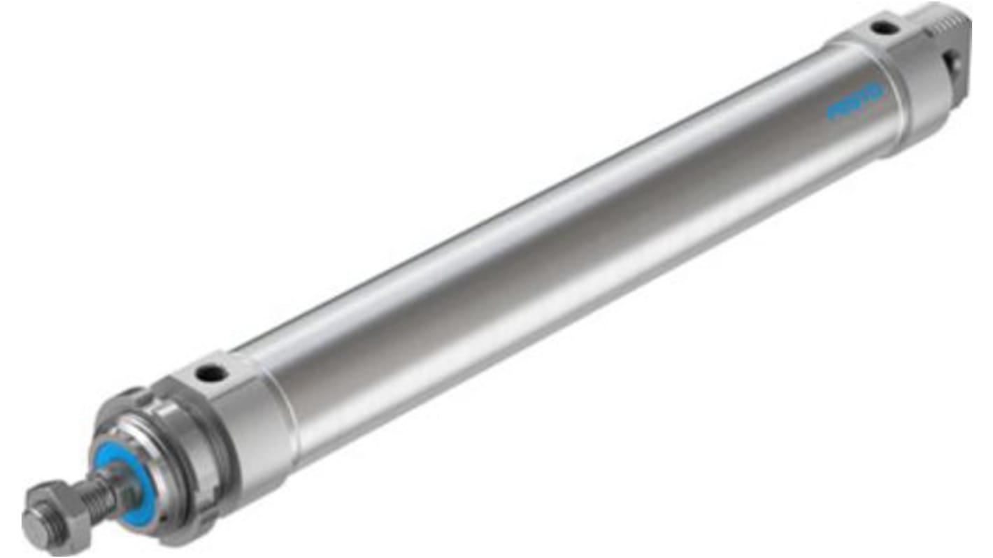 Festo Pneumatic Roundline Cylinder - 196049, 50mm Bore, 320mm Stroke, DSNU Series, Double Acting