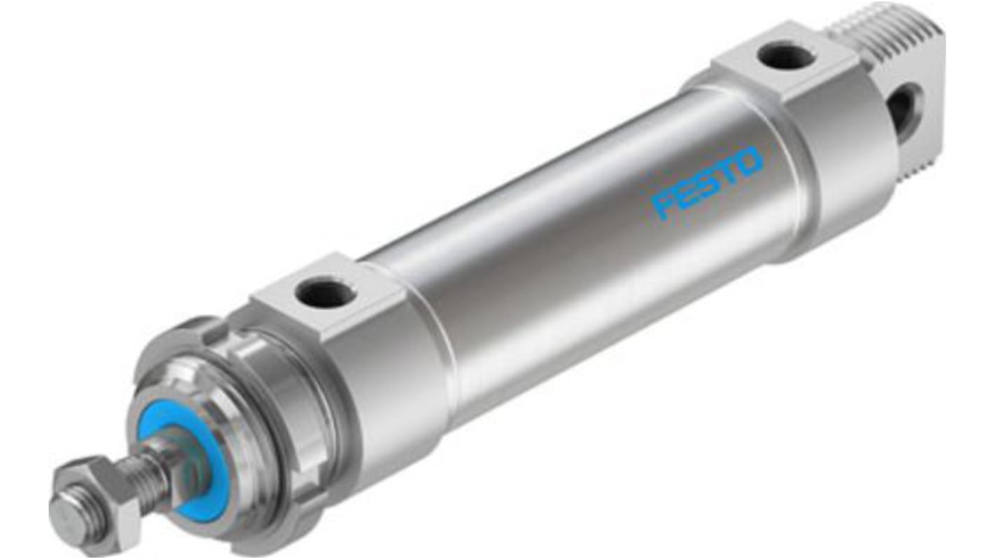 Festo Pneumatic Roundline Cylinder - 196033, 40mm Bore, 80mm Stroke, DSNU Series, Double Acting