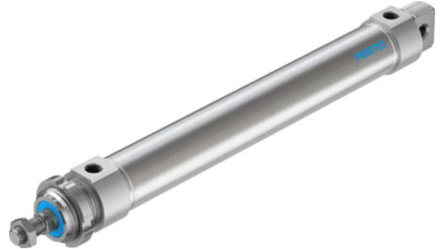 Festo Pneumatic Roundline Cylinder - 196038, 40mm Bore, 250mm Stroke, DSNU Series, Double Acting