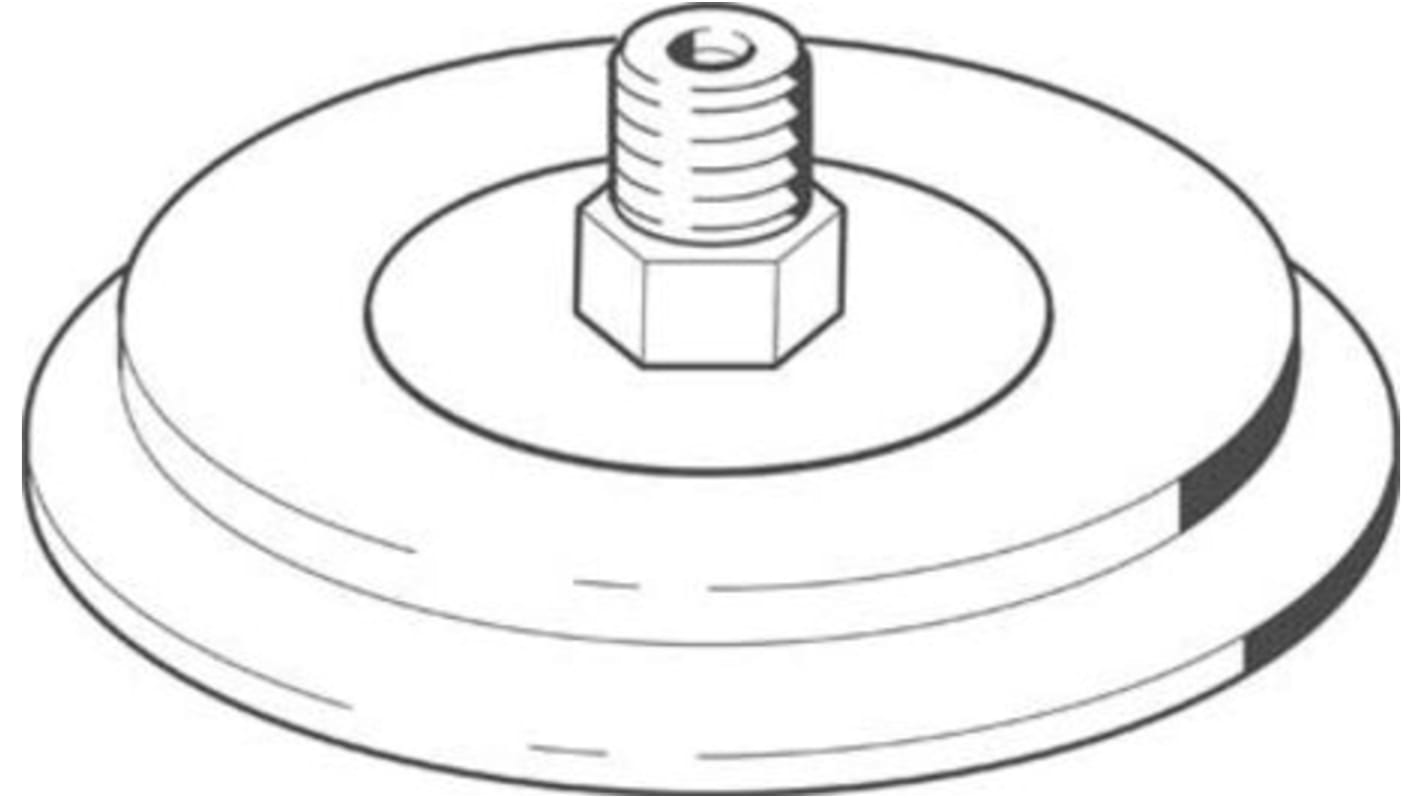 PUR Flach Saugnapf, Festo Serie VAS, Ø 125mm, Haltekraft 570N