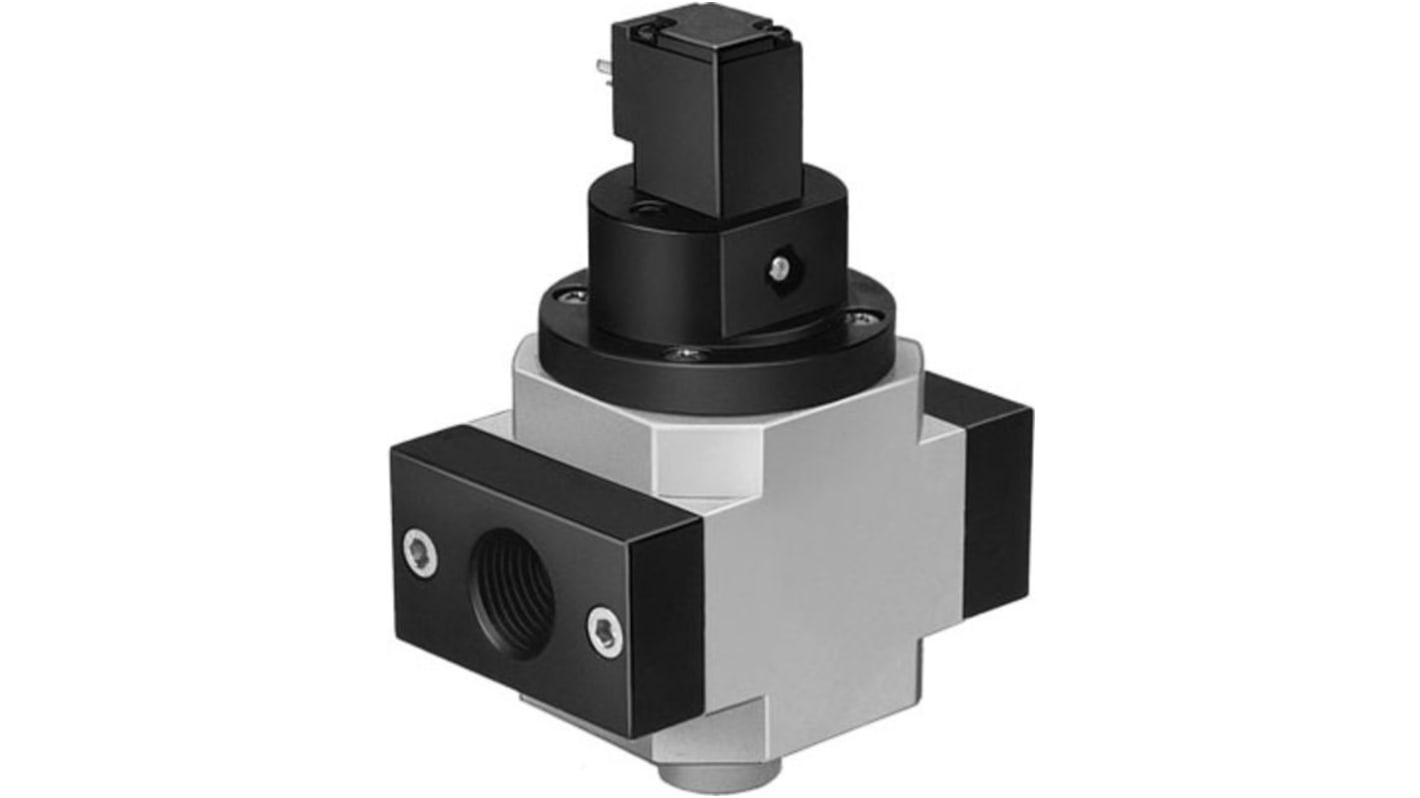 Festo 3/2 Closed, Monostable Pneumatic Manual Control Valve HEE-1/4-D-MIDI-24 Series, 1/4, 186515
