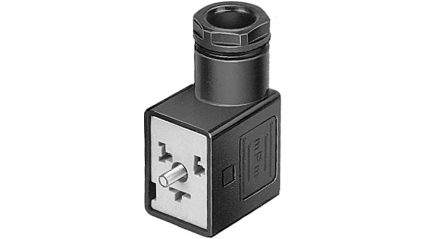 Festo MSSD Angled plug socket, 250 V ac/dc Voltage