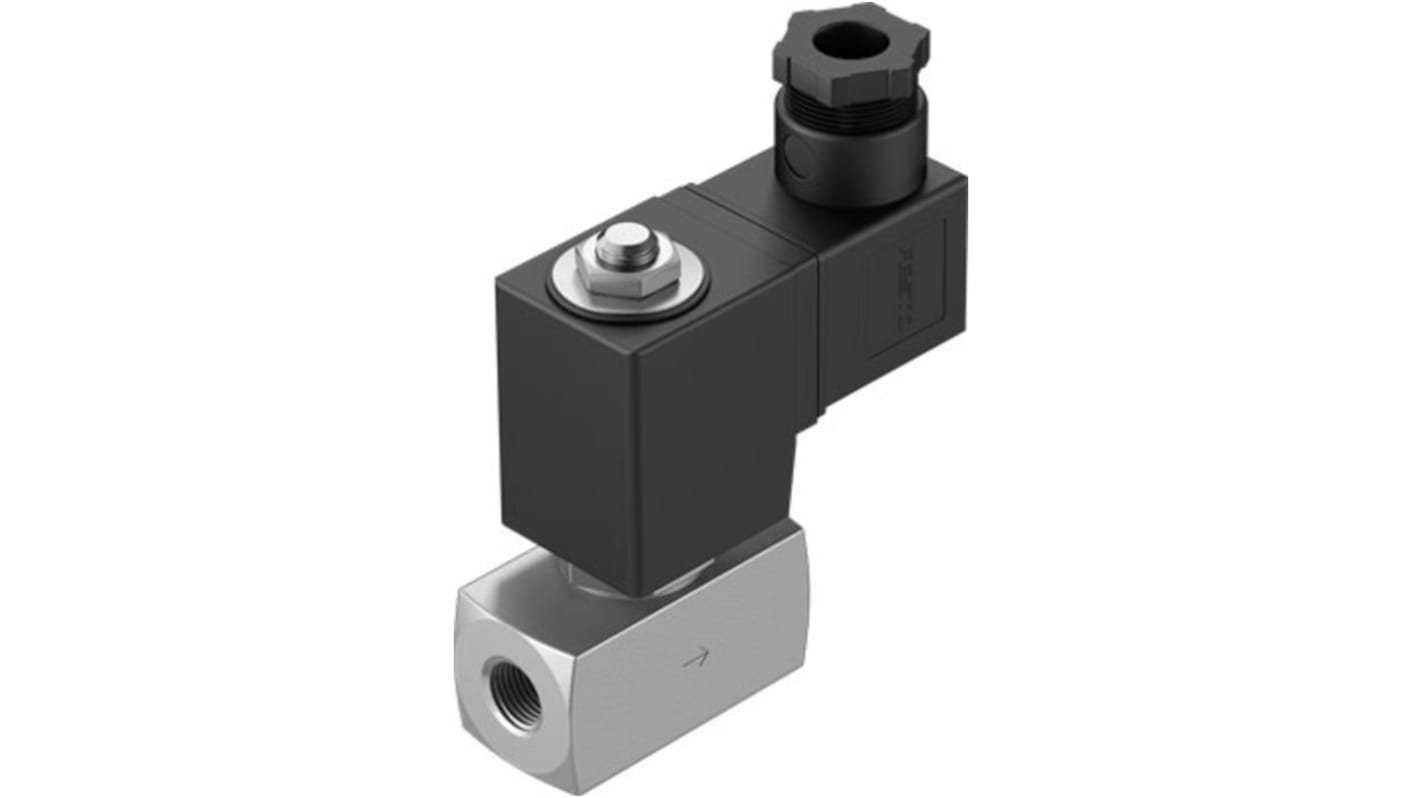 Festo 2/2 Closed, Monostable Solenoid Valve - Electrical VZWD Series, 1491902