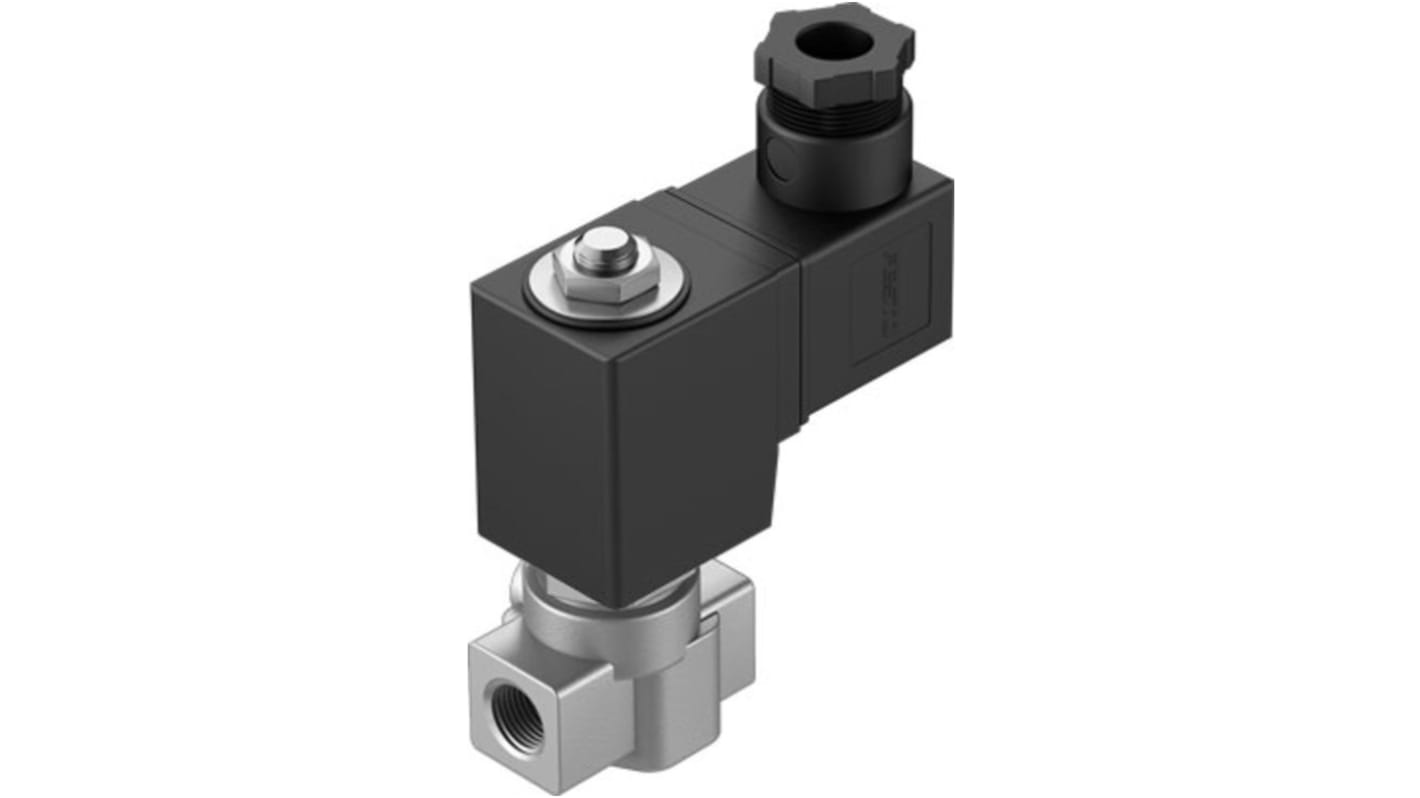Festo 2/2 Closed, Monostable Solenoid Valve - Electrical G 1/4 VZWD Series, 1491857