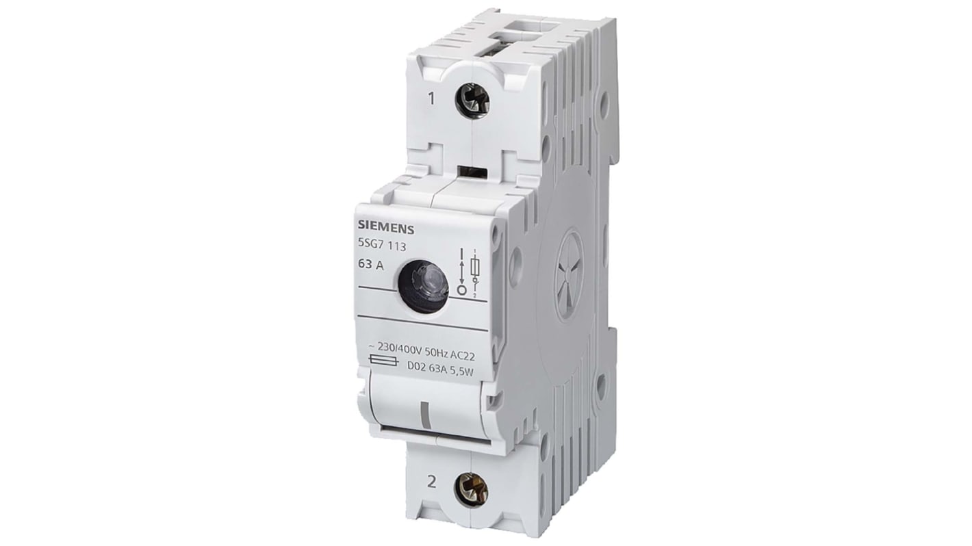 Siemens Fuse Switch Disconnector, 1 Pole, 63A Max Current, 63A Fuse Current