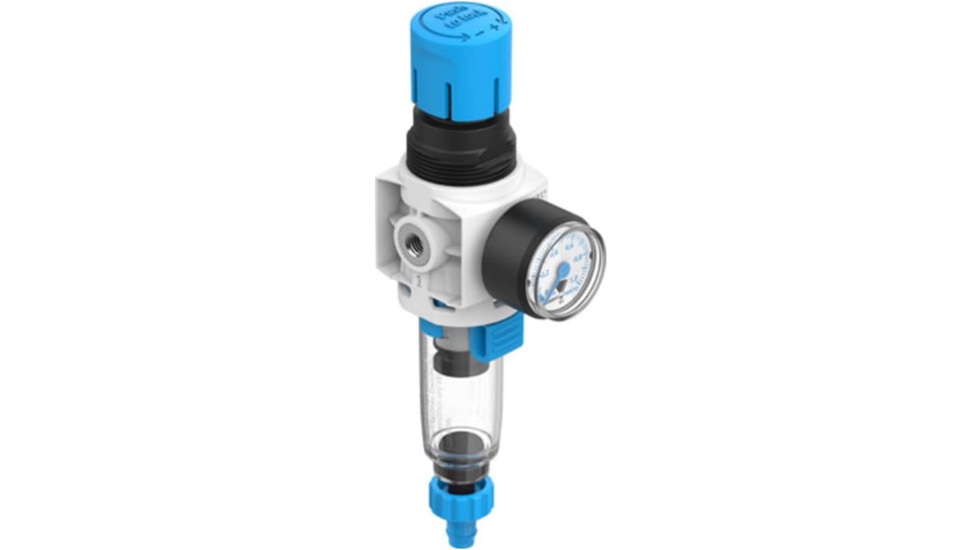 Festo M5 Pneumatic Regulator - 0.5bar to 7bar, 10bar max. input, 8086642