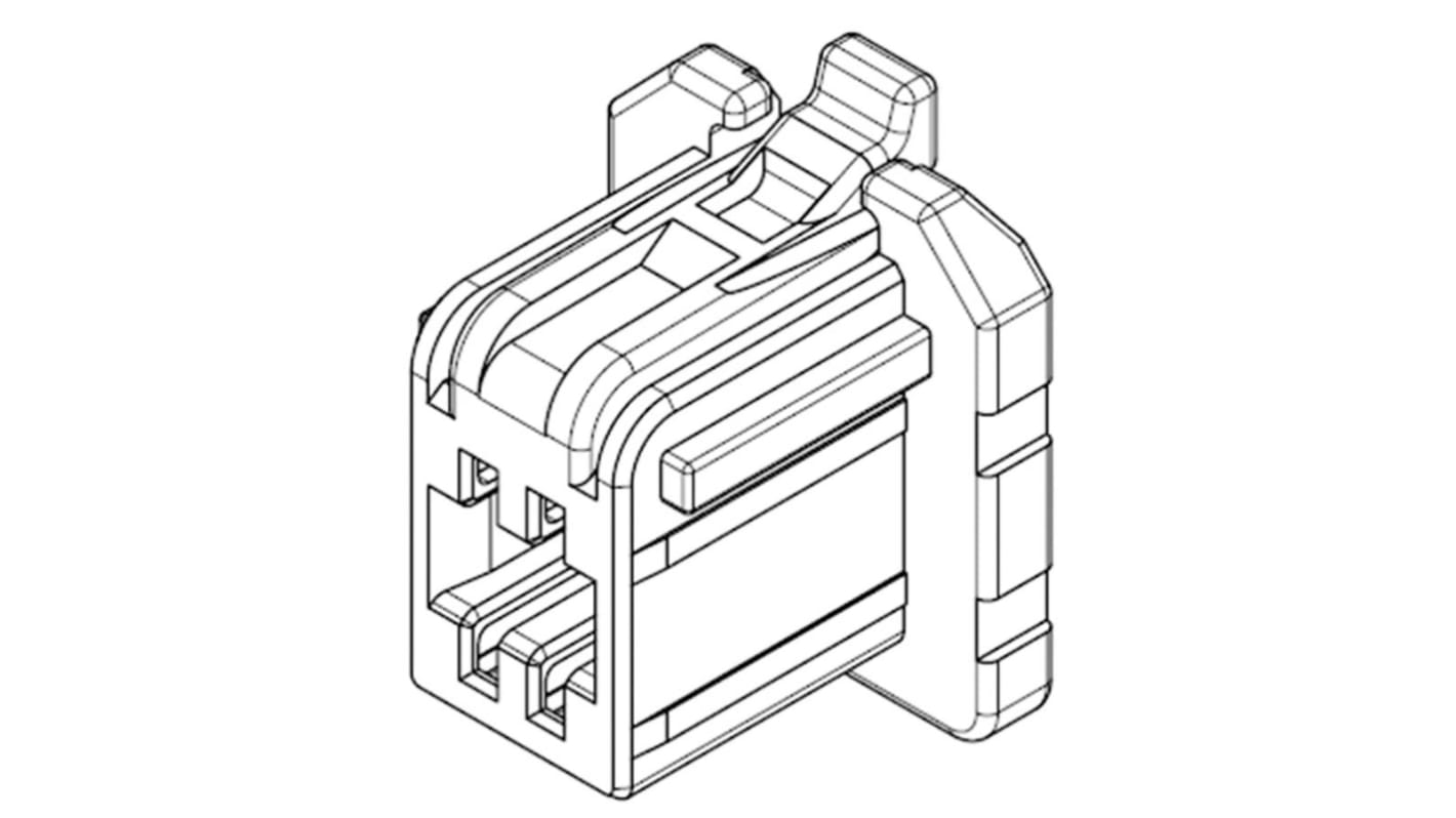 Boîtier de connecteur à sertir Clip isolé, 4 contacts sur 2 rangs, pas 1.25mm, Droit, série 204523