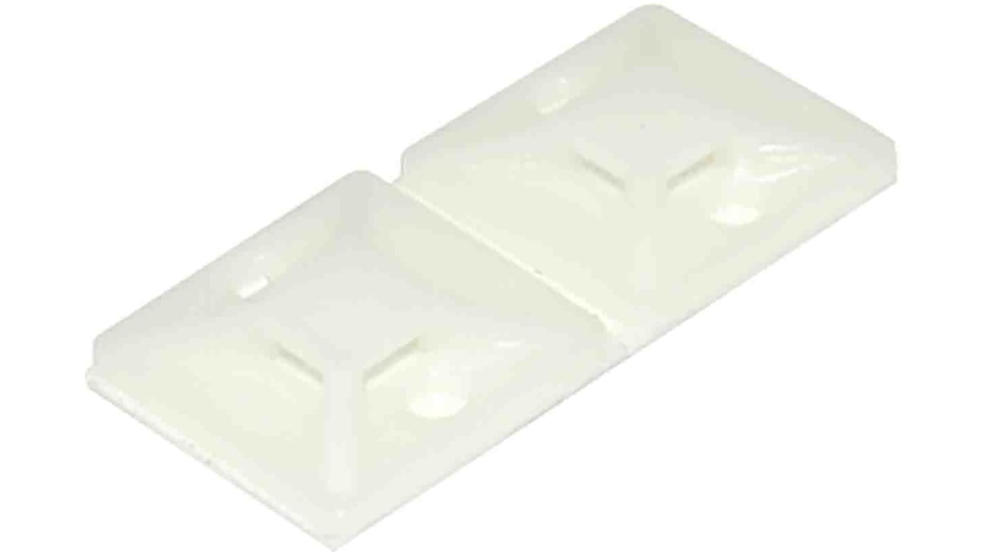 Fermacavi RS PRO, autoadesivo, 19.5mm x 19,5 mm, Ø fissaggio 3.9mm, 100 pezzi