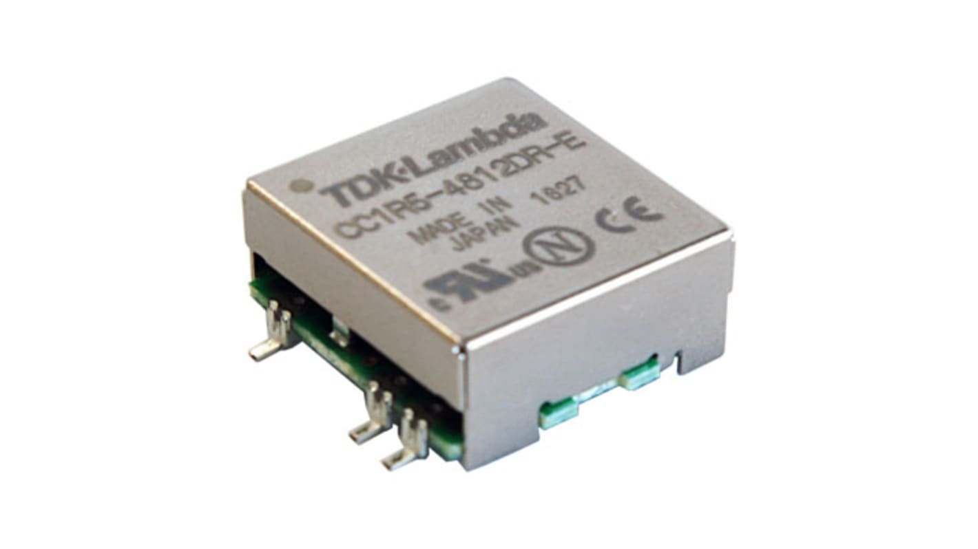 TDK-Lambda CC-E DC-DC Converter, 5V dc/ 0.3A Output, 4.5, 9.0 V dc Input, 1.5W, Through Hole, +85°C Max Temp -40°C Min