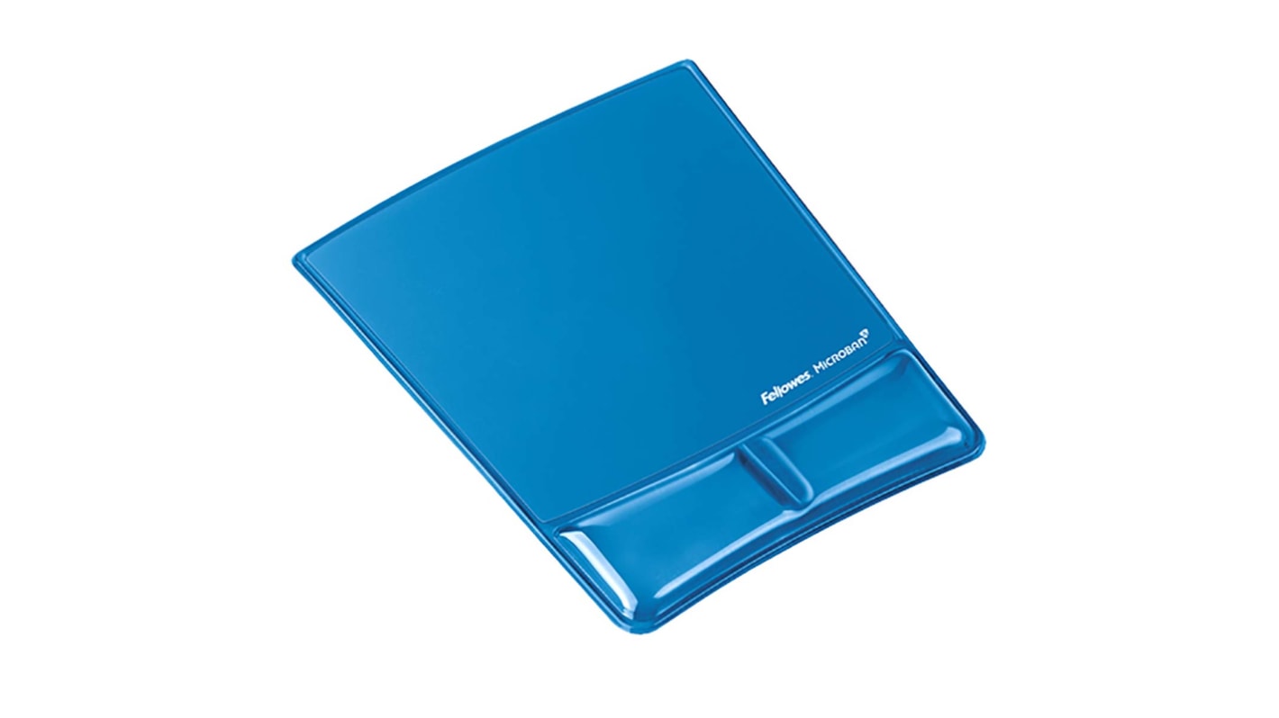 Tappetino per mouse e poggiapolso Gel Blu Fellowes, 22.2mm