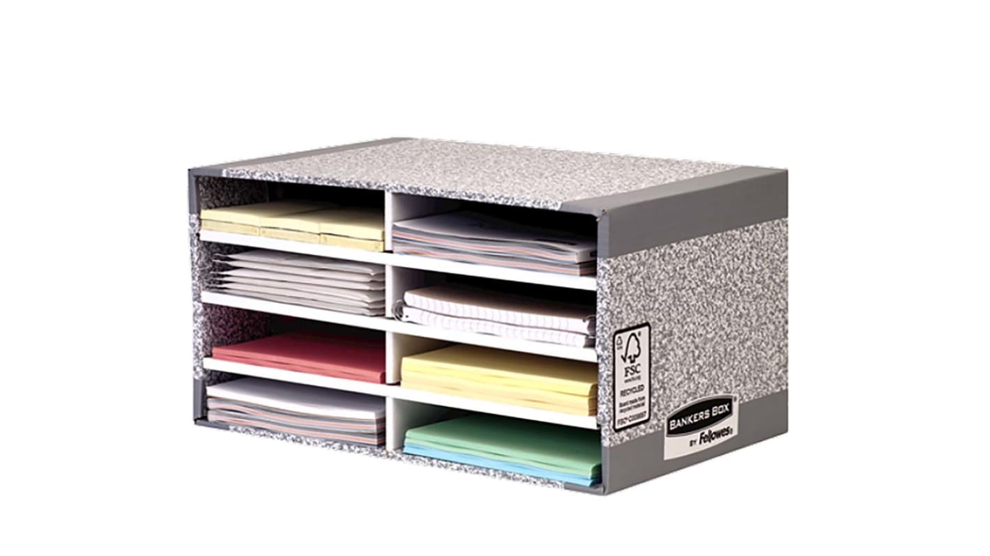 Fellowes Recyclingkarton Archivbox Grau, 490mm x 310mm x 260mm