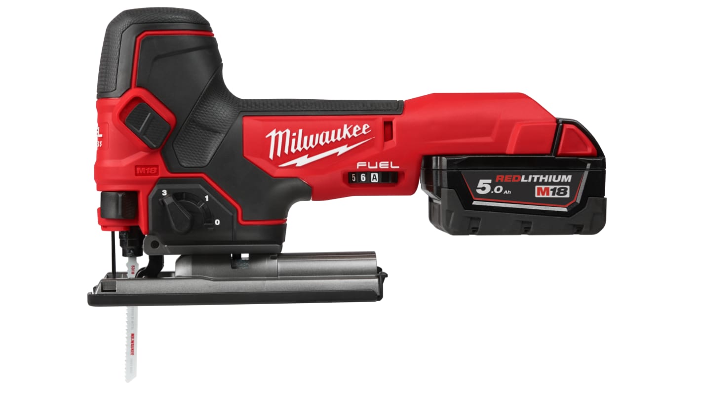 Milwaukee M18FBJS-502X Cordless Jigsaw, 18V