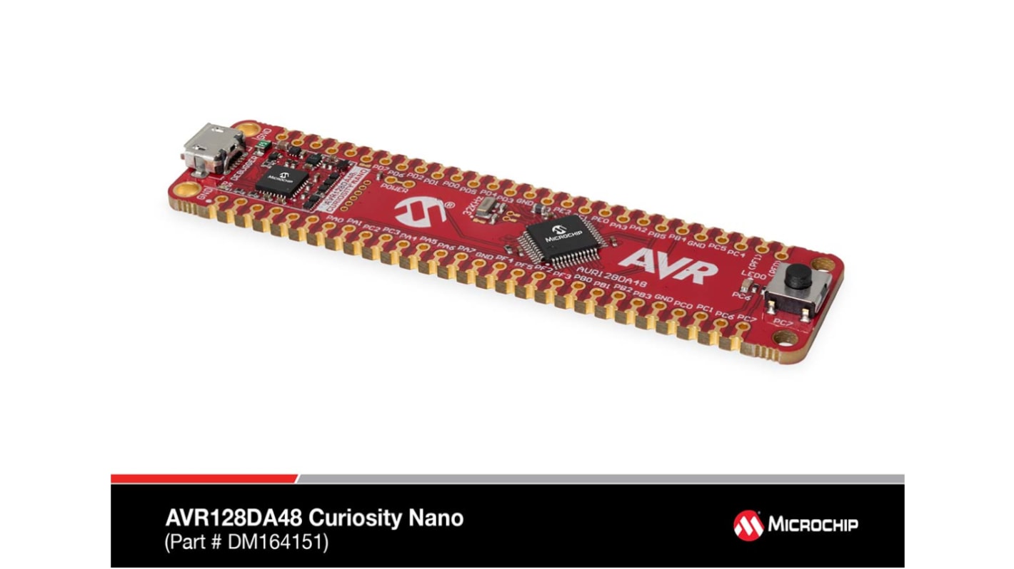 Microchip AVR128DA48 Curiosity Nano Evaluation Kit GPIO Evaluation Board DM164151