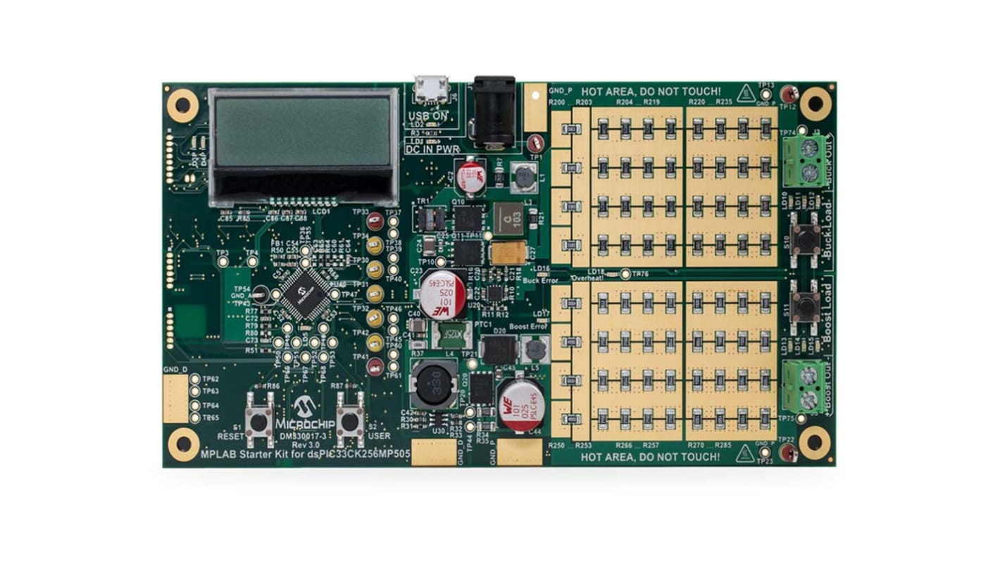 Kit de iniciación Potencia digital Microchip dsPIC33C Digital Power Starter Kit - DM330017-3