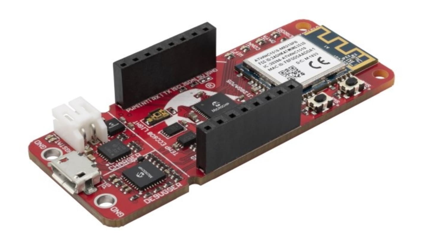 Microchip WiFi 物联网板, 2.4GHz, PIC24FJ128GA705芯片, 用于提供最简单有效的连接方式 Amazon web 服务（ aws ）的嵌入式应用程序
