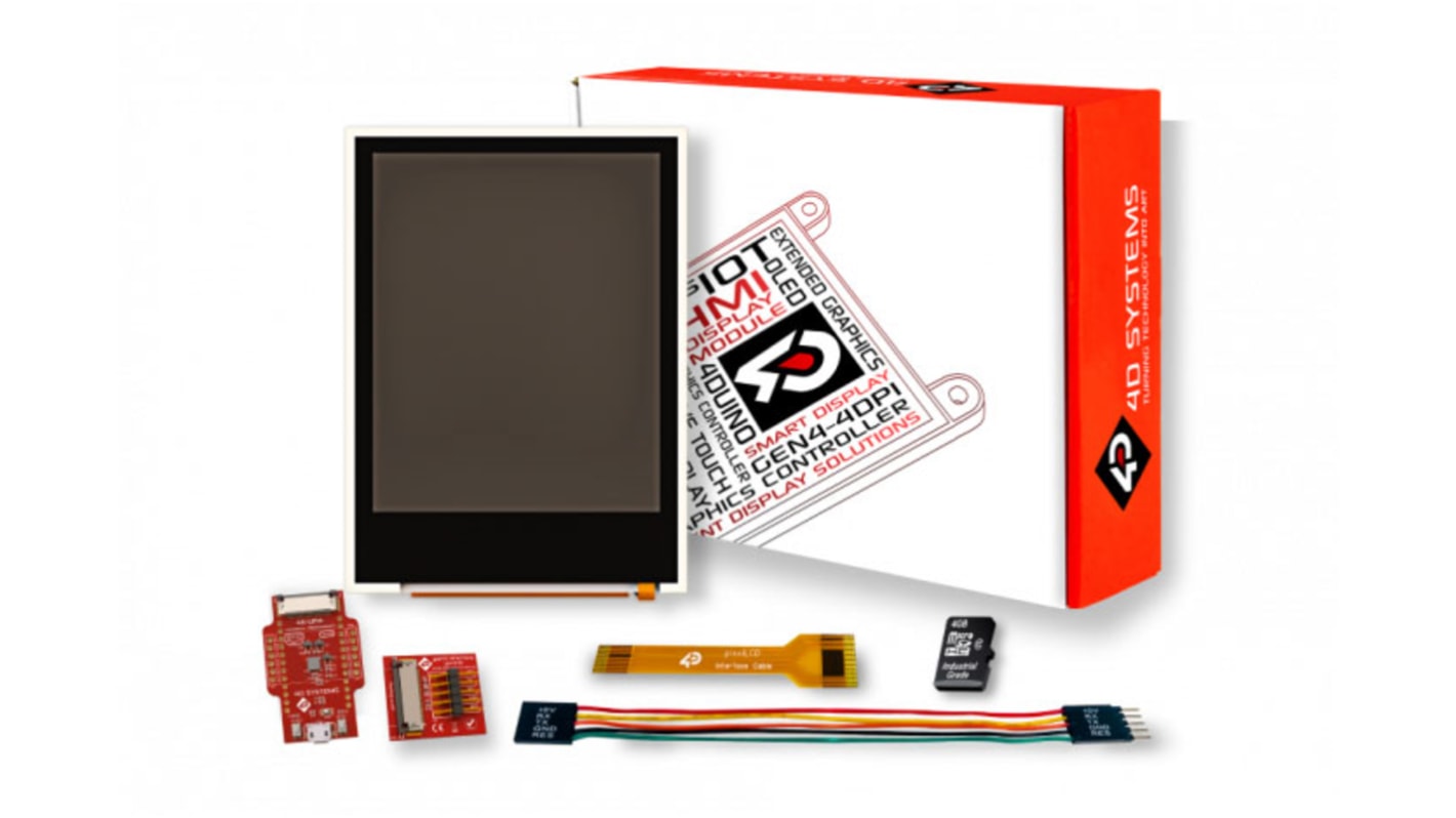 Kit de iniciación Pantalla sin contacto de 2pulgada 4D Systems pixxiLCD-20 - SK-pixxiLCD-20P2