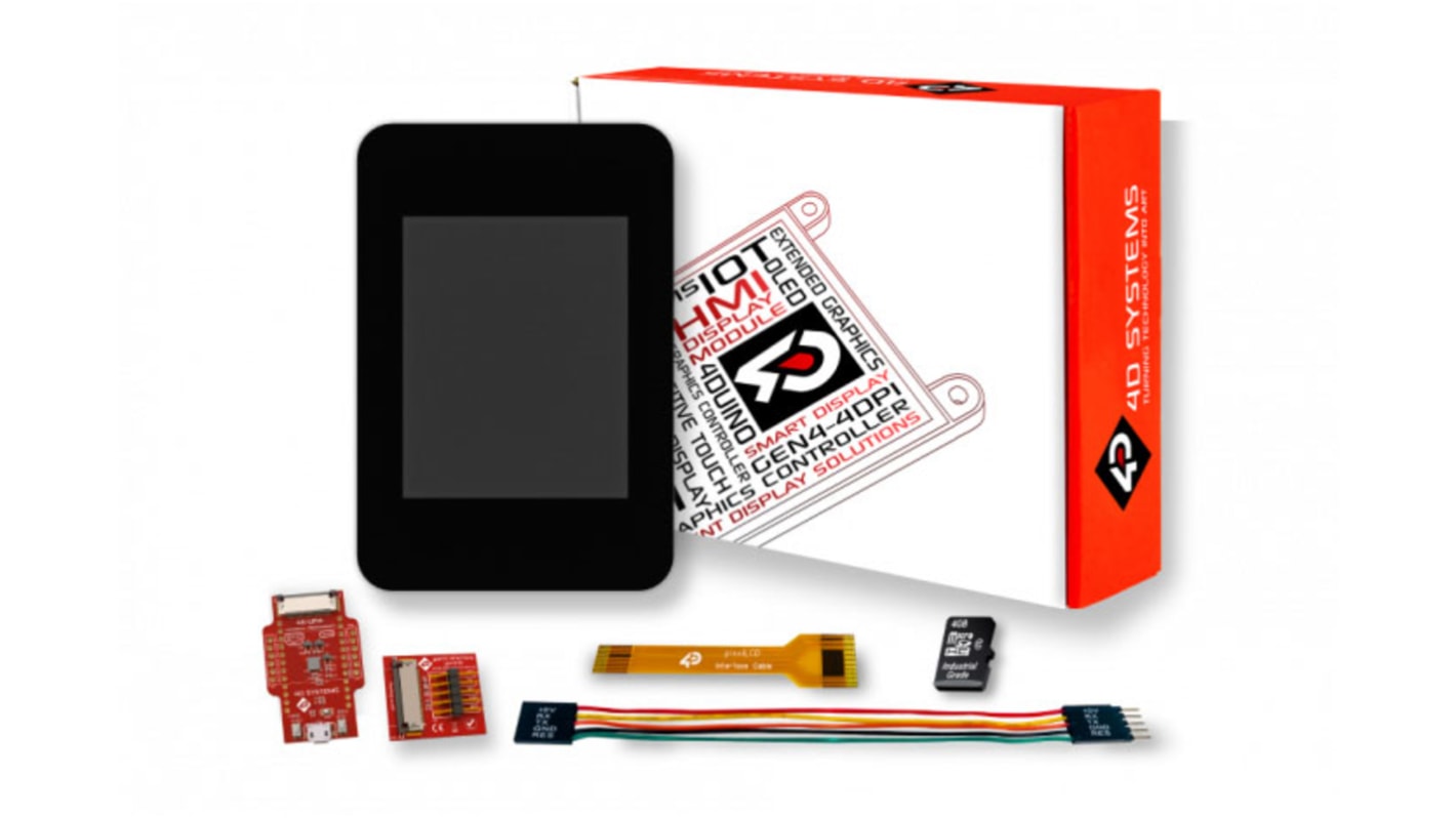 4D Systems SK-pixxiLCD-20P2-CTP-CLB, pixxiLCD-20 2in Capacitive Touch Screen Starter Kit