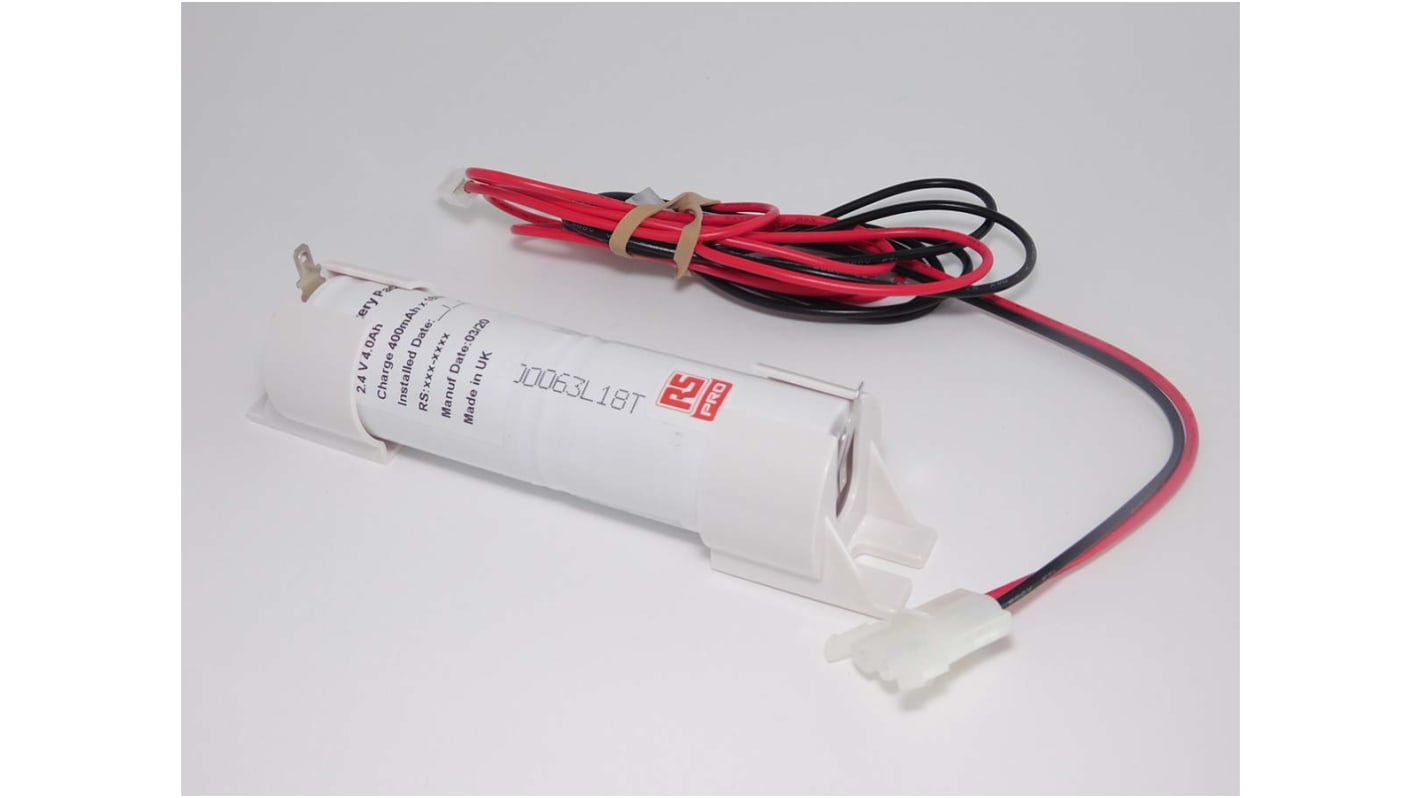 RS PRO 2.4V NiCd Rechargeable D Battery Pack, 4Ah - Pack of 1