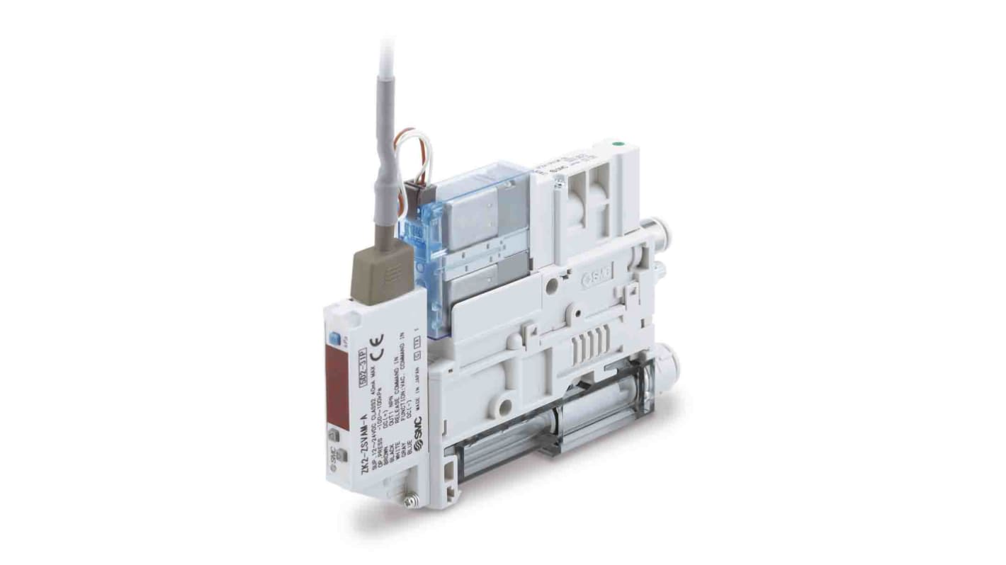Generatore di vuoto SMC ZK2A12K5RWA-08, Ø ugello 12mm, pressione vuoto max -0.91bar, aspirazione max 74L/min, pressione