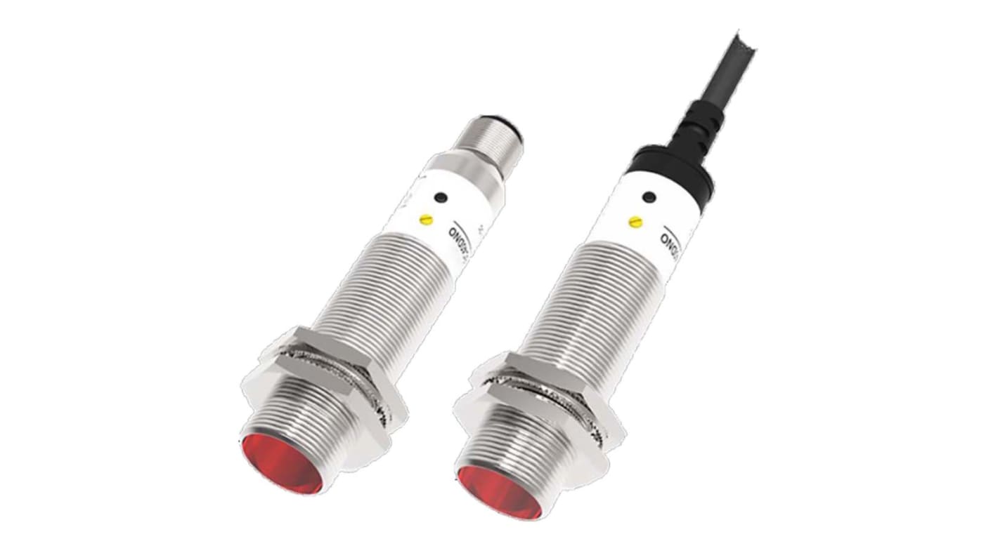 Rs-Online Sensore fotoelettrico Cilindrico RS PRO a soppressione di sfondo rilevamento 1 m uscita NPN NO+NC