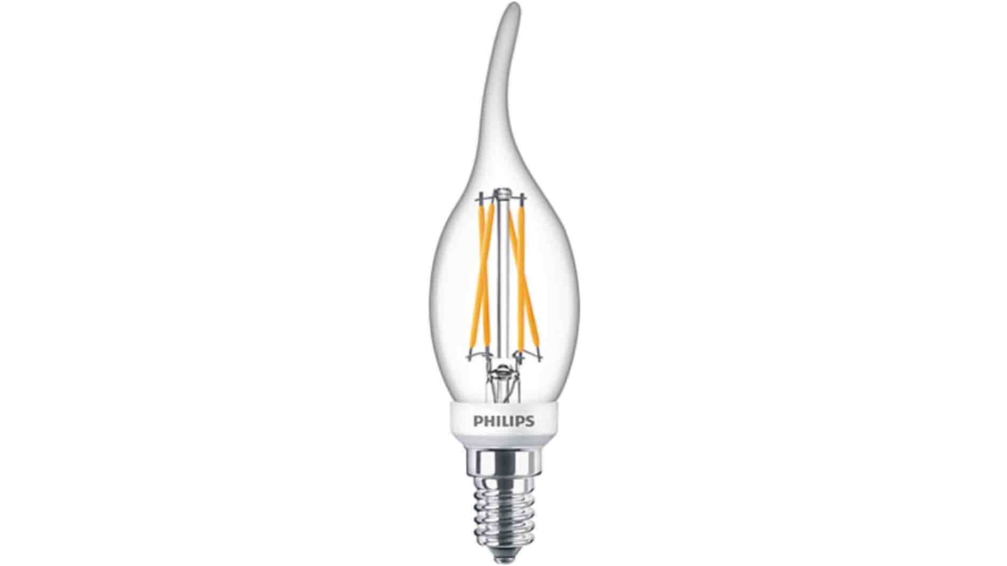 Philips Classic E14 GLS LED Bulb 6 W(40W), 2700 → 2200K, Warm Glow, BA35 shape